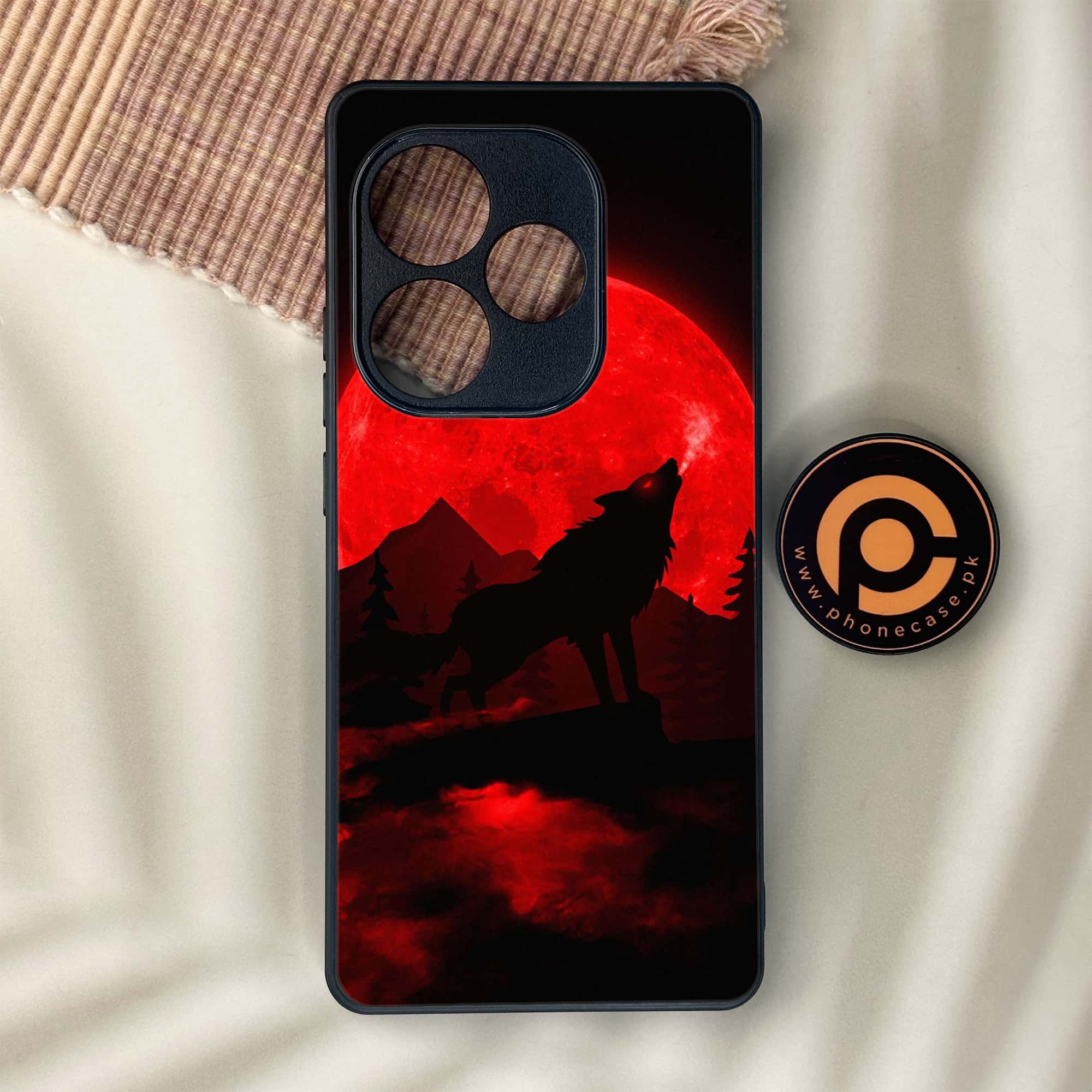 Realme GT 6 - Wolf Series - Premium Metal Printed soft Bumper shock Proof Case