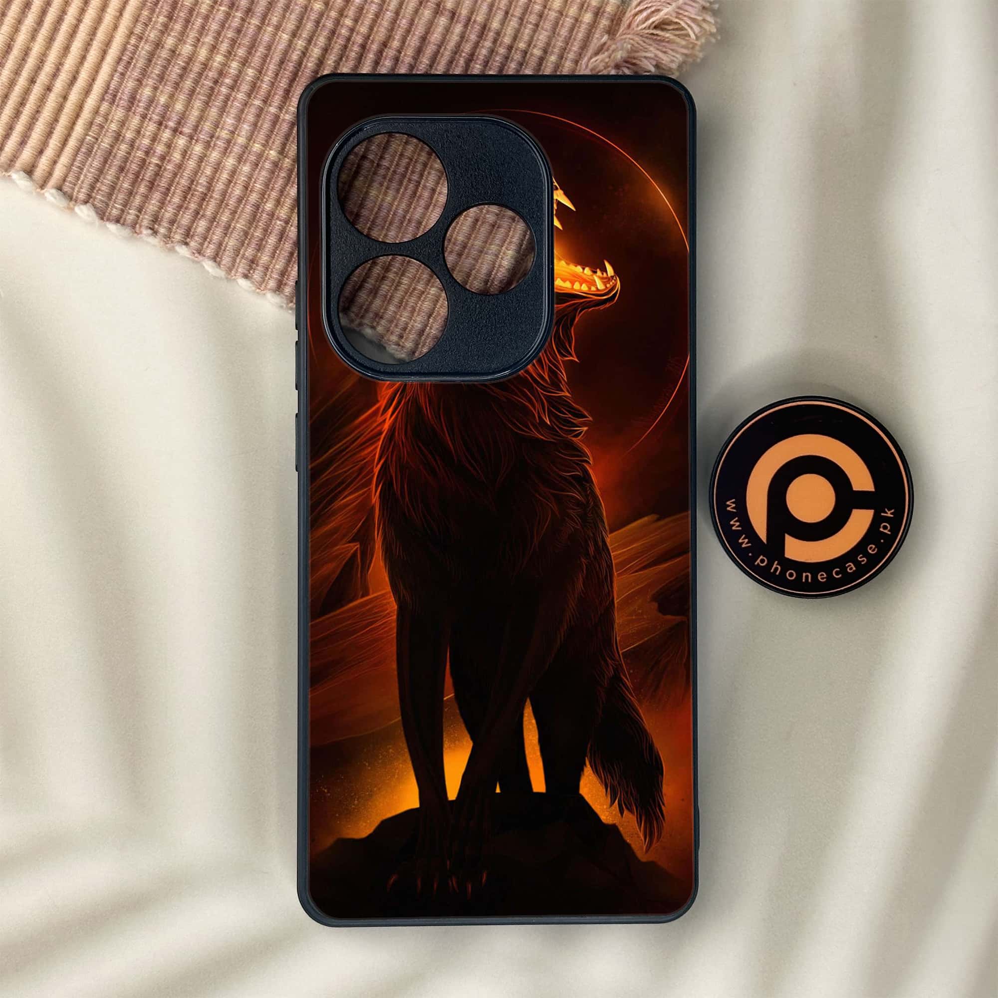 Realme GT 6 - Wolf Series - Premium Metal Printed soft Bumper shock Proof Case