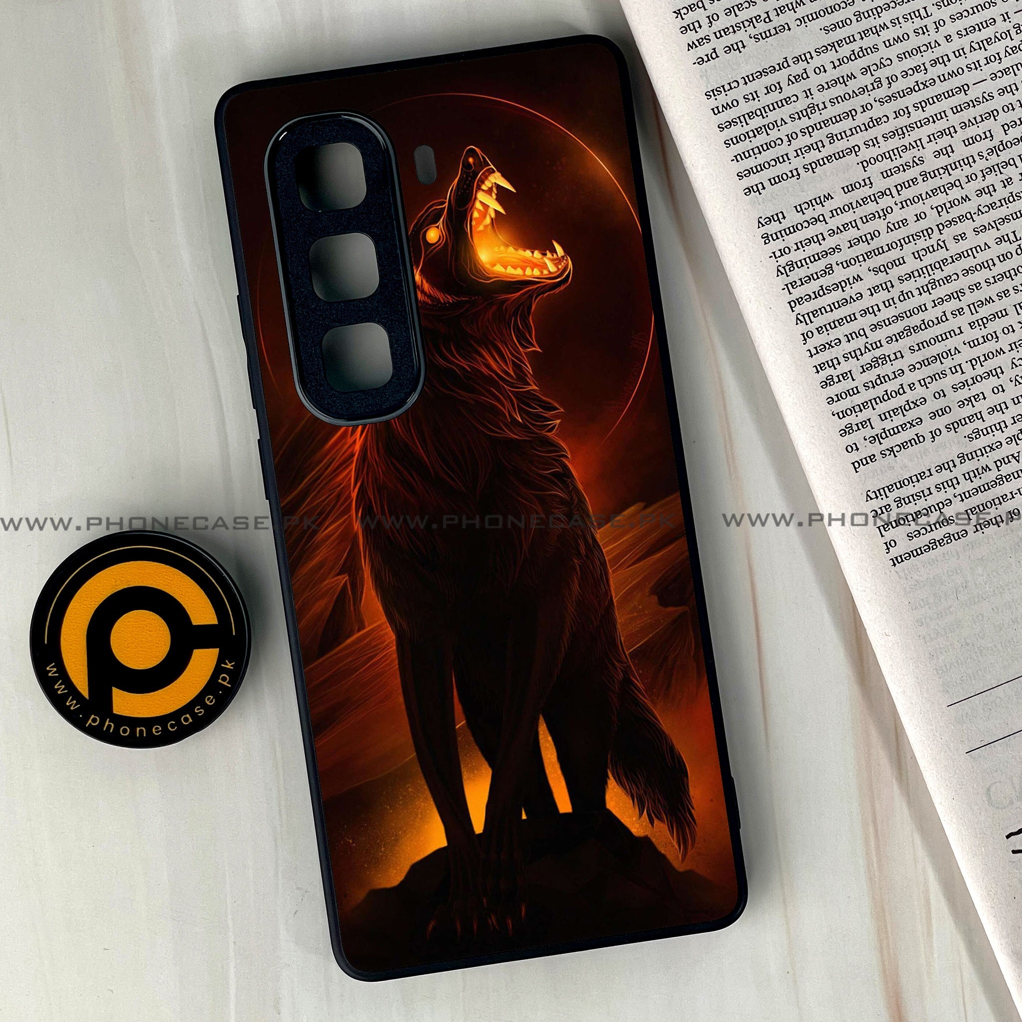 Infinix Hot 60 Pro Plus - Wolf Series - Premium Metal Printed soft Bumper shock Proof Case