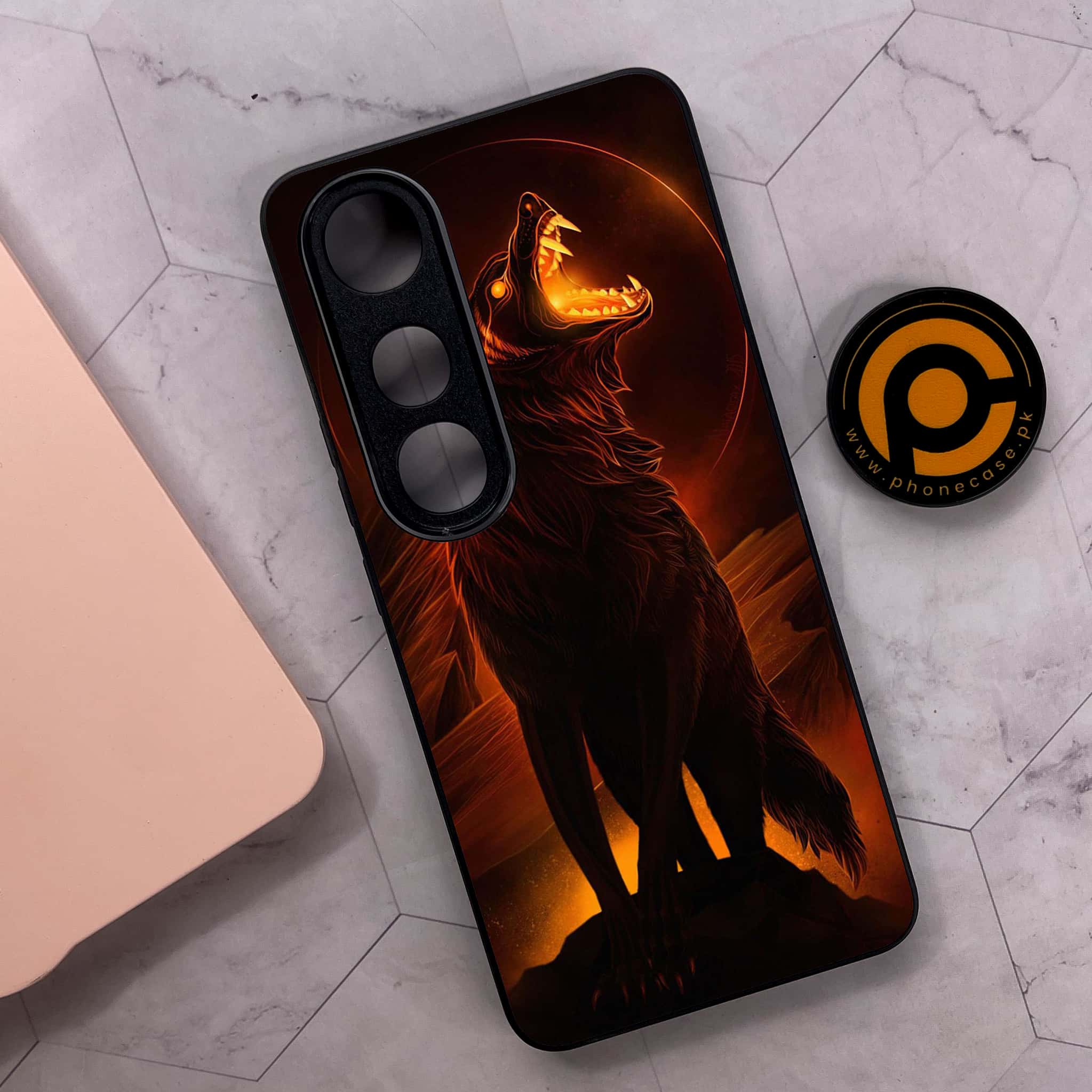 Vivo V50 Lite - Wolf Series - Premium Metal Printed soft Bumper shock Proof Case