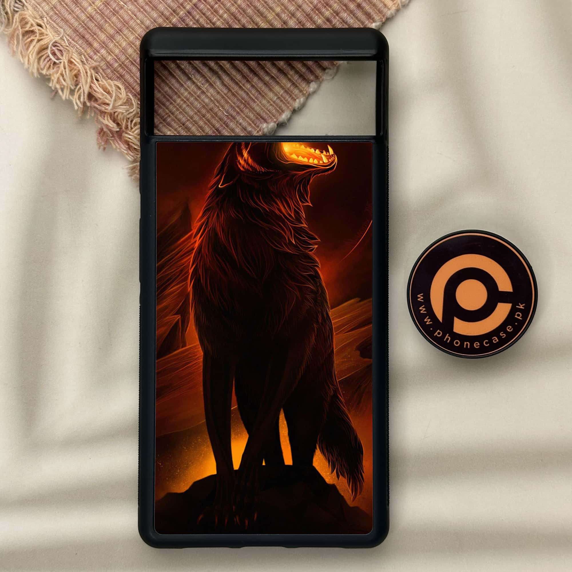 Google Pixel 6 - Wolf Series - Premium Metal Printed soft Bumper Shock Proof Case