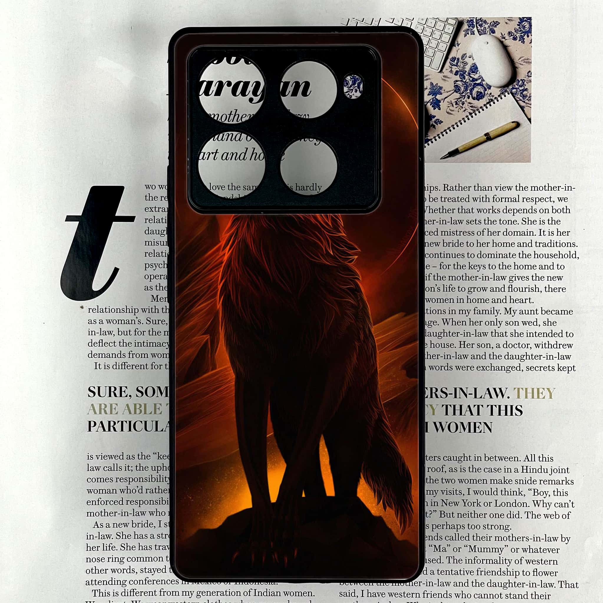 Infinix Note 40 Pro Plus - Wolf Series - Premium Metal Printed soft Bumper shock Proof Case