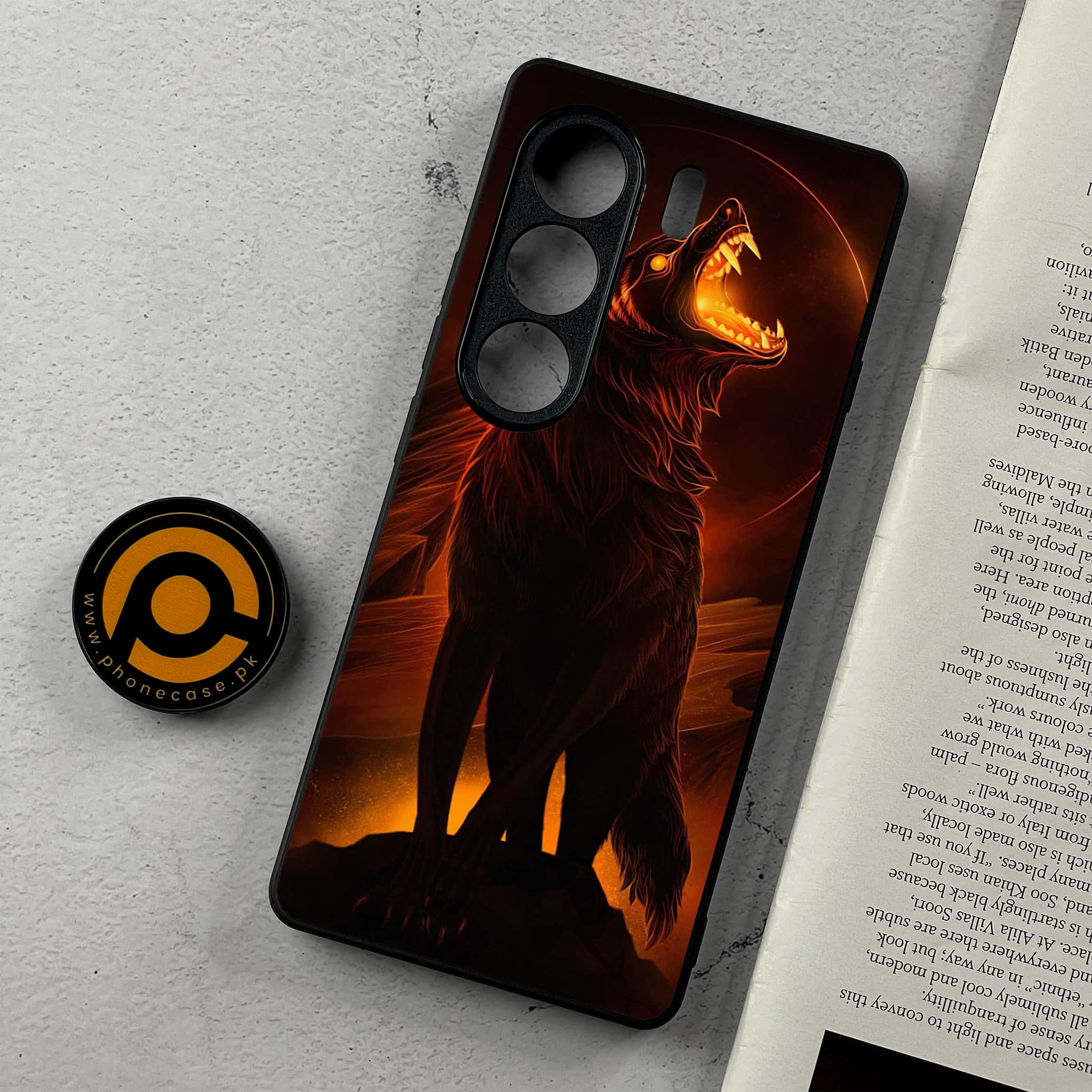 Tecno Camon 40 - Wolf Series - Premium Metal Printed Soft Bumper Shockproof Case