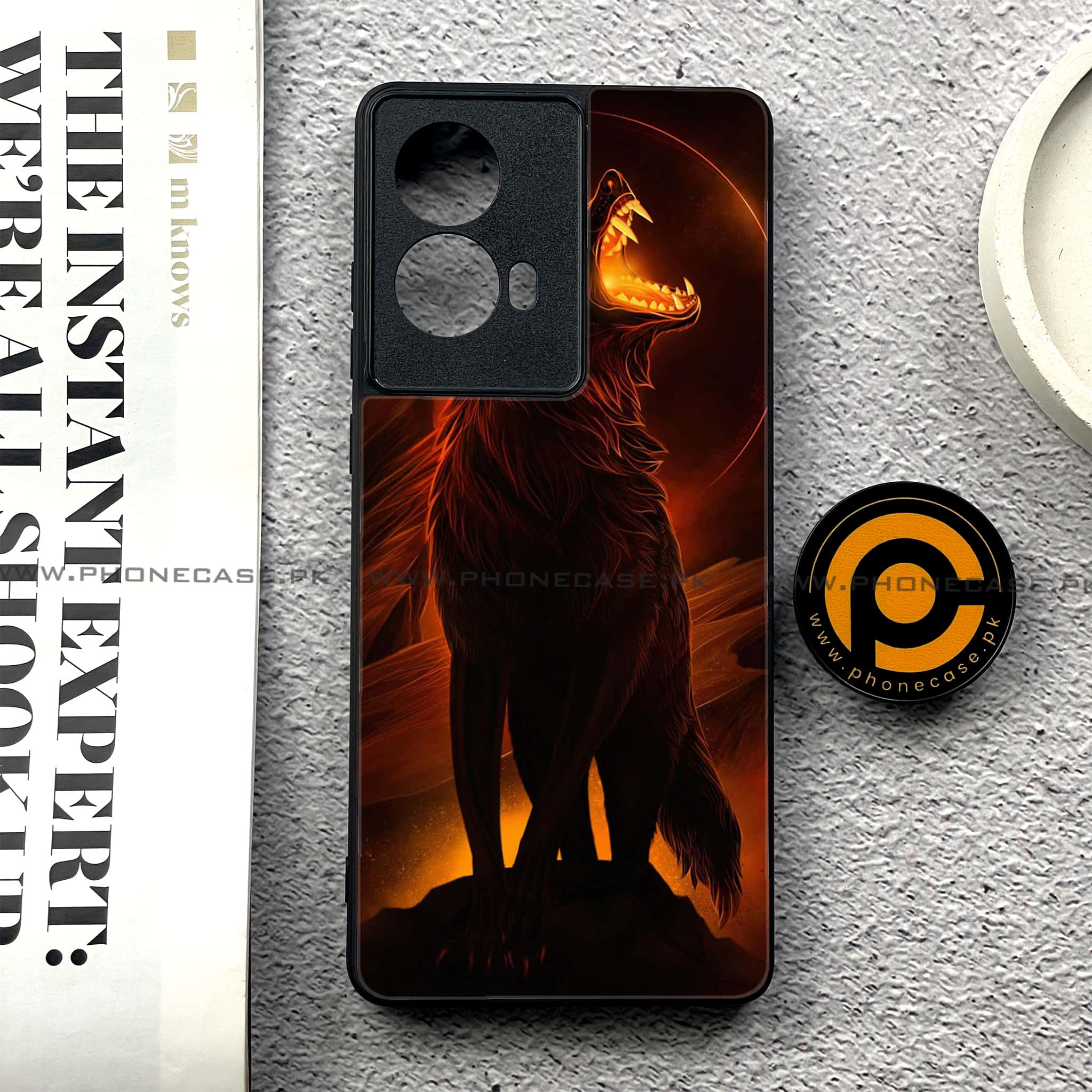 Moto G85 - Wolf Series - Premium Printed Glass soft Bumper shock Proof Case