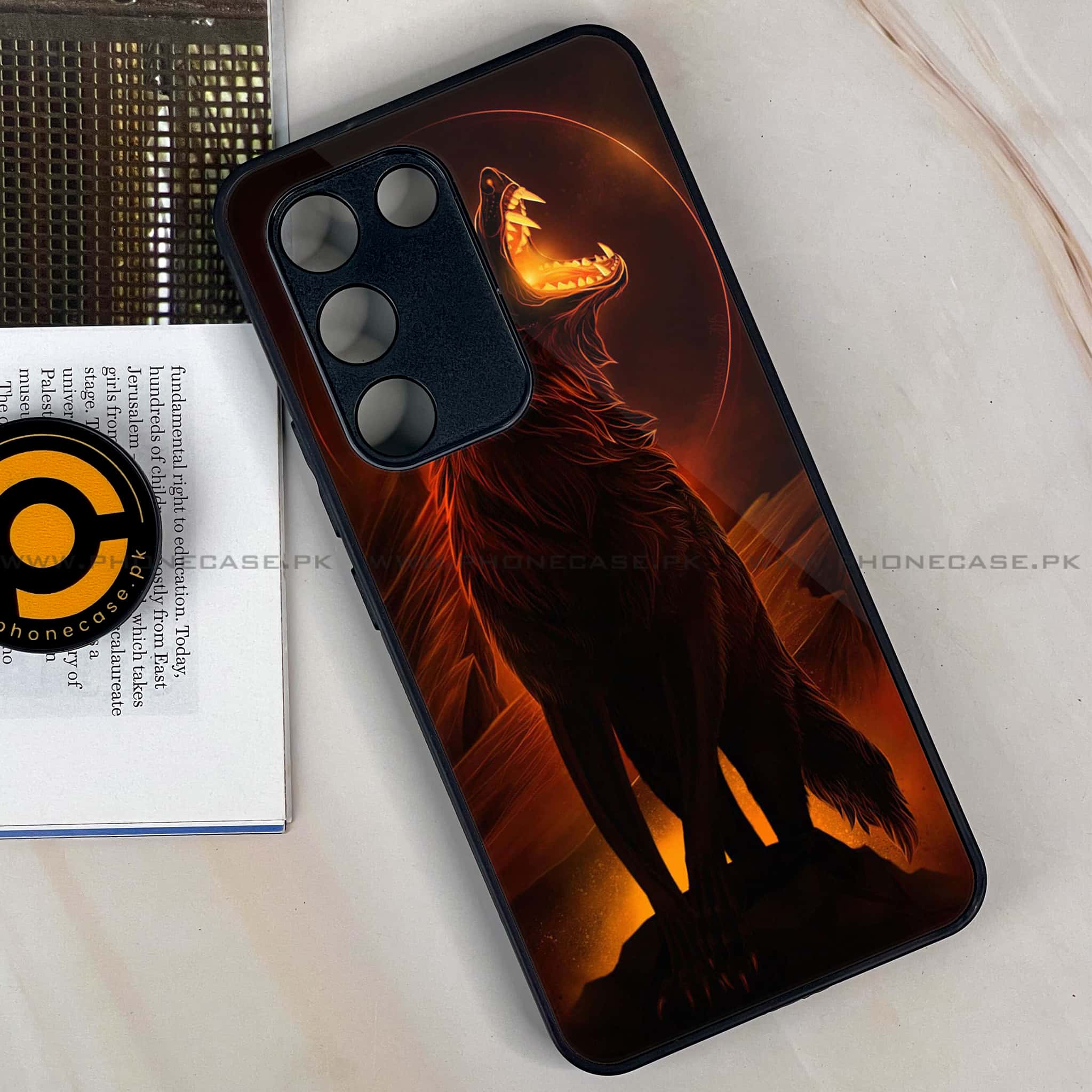 Vivo Y200e - Wolf Series - Premium Metal Printed soft Bumper shock Proof Case