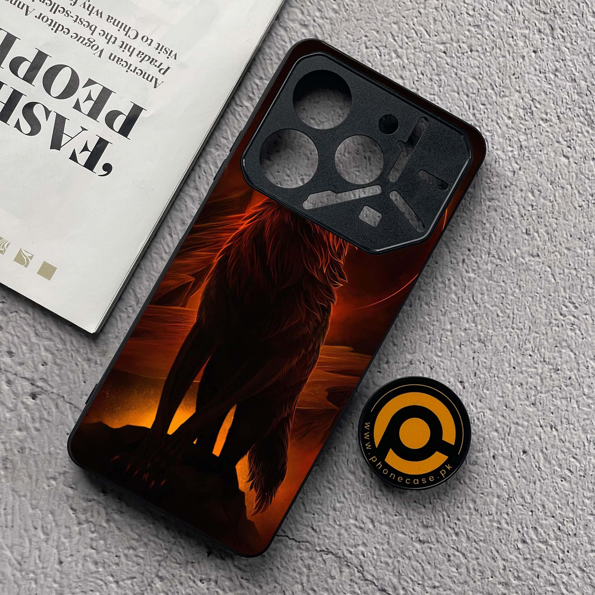 Tecno Pova 6 Neo - Wolf Series - Premium Metal  Printed soft Bumper shock Proof Case
