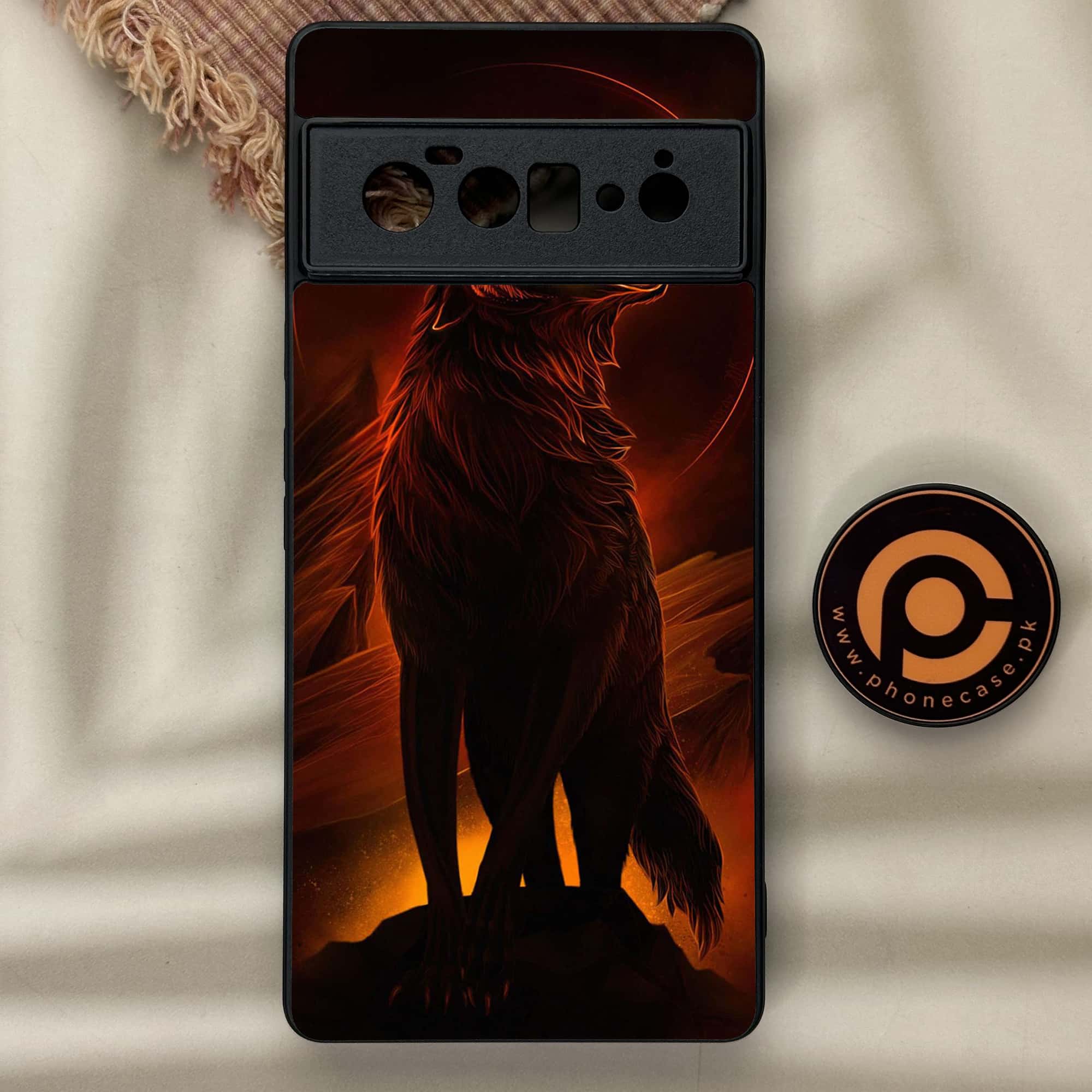 Google Pixel 6A - Wolf Series - Premium Metal Printed soft Bumper Shock Proof Case