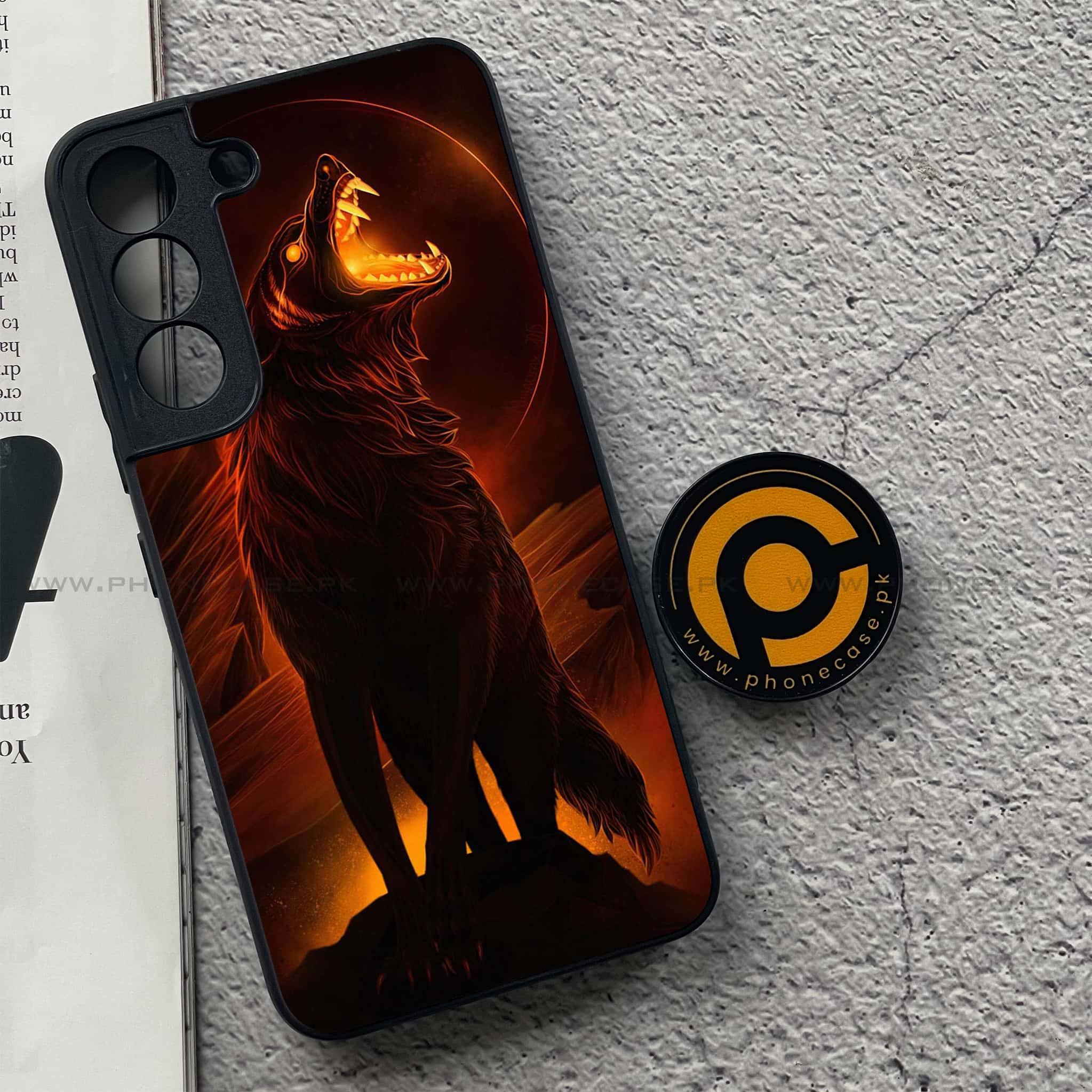 Samsung Galaxy S22 - Wolf Series - Premium Metal Printed soft Bumper shock Proof Case