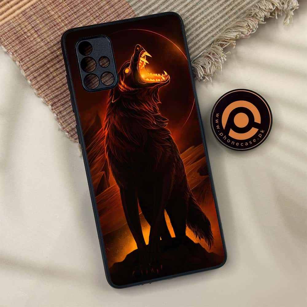 Samsung Galaxy A71 -  Wolf Series - Premium Metal Printed soft Bumper shock Proof Case