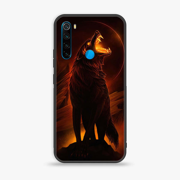 Redmi Note 8 - Wolf Design 6 - Premium Printed Glass soft Bumper shock Proof Case CS-19550