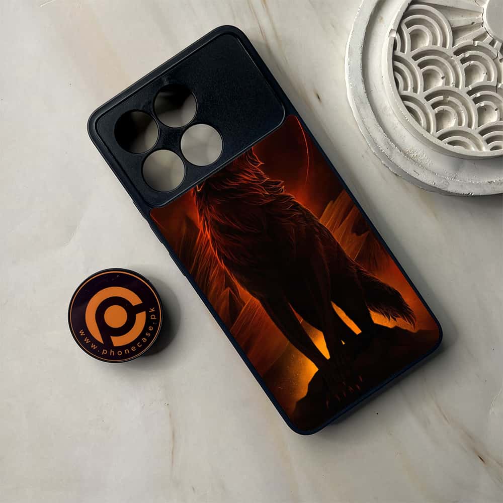 Xiaomi Poco F6 Pro - Wolf Series - Premium Metal Printed soft Bumper shock Proof Case