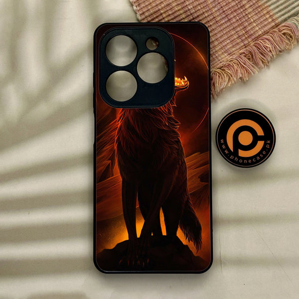 Infinix Smart 8/ Tecno Spark 20C - Wolf Design 6 - Premium Printed Glass soft Bumper shock Proof Case CS-16152