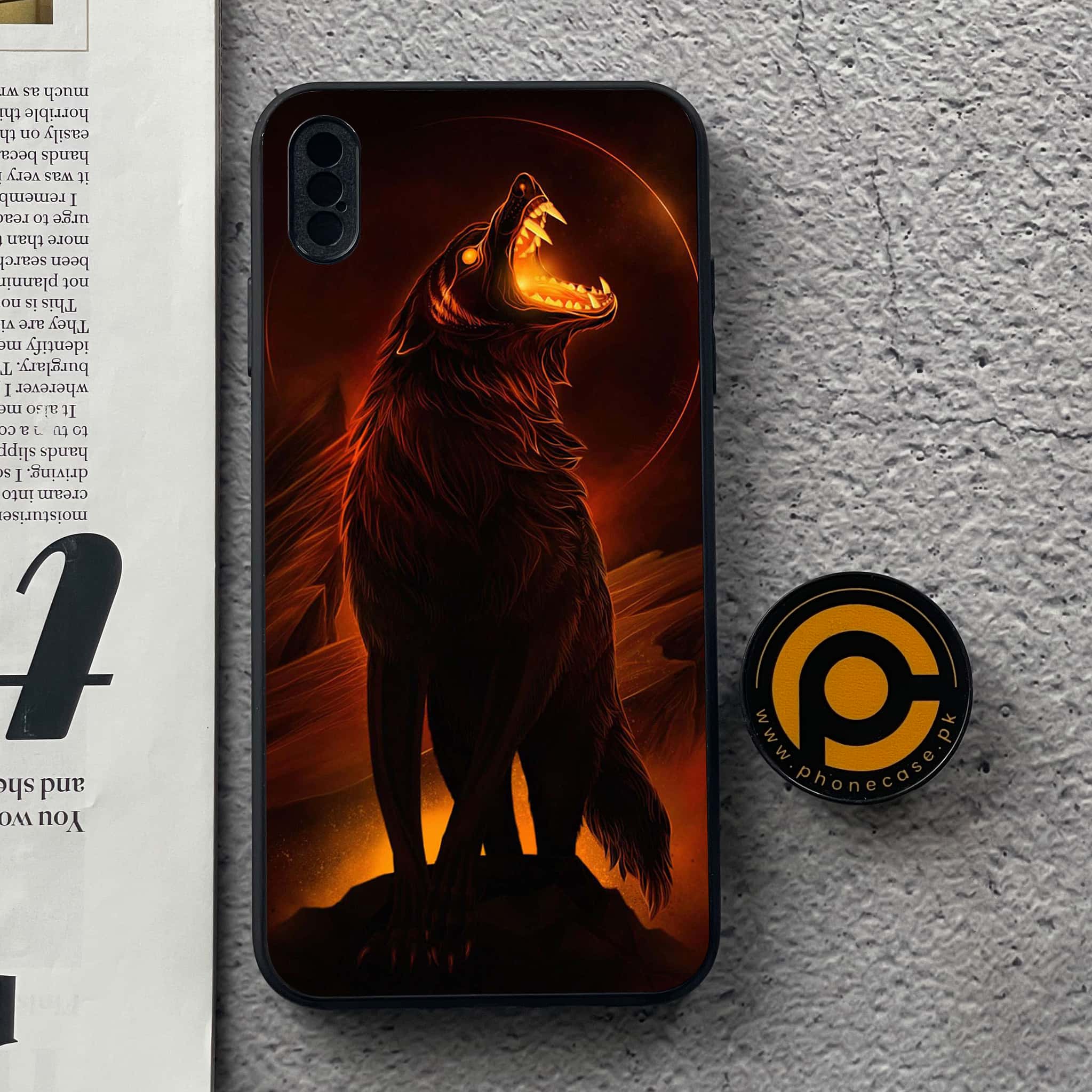 iPhone XS Max - Wolf Series - Premium Metal Printed soft Bumper shock Proof Case
