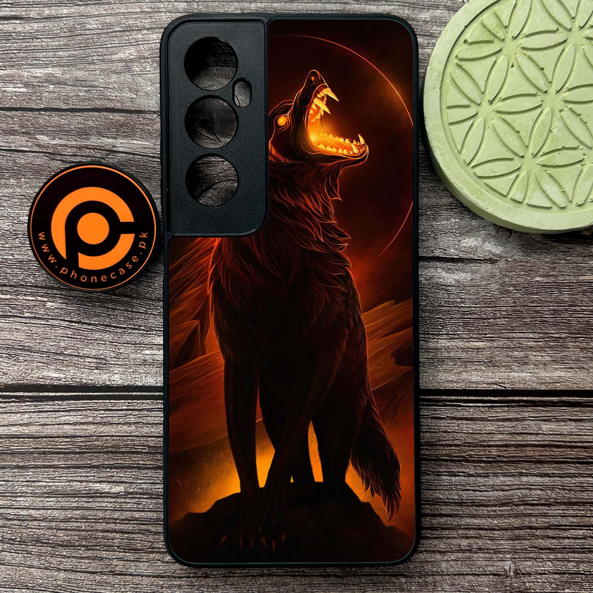 Realme C65  - Wolf Series - Premium Metal Printed soft Bumper shock Proof Case