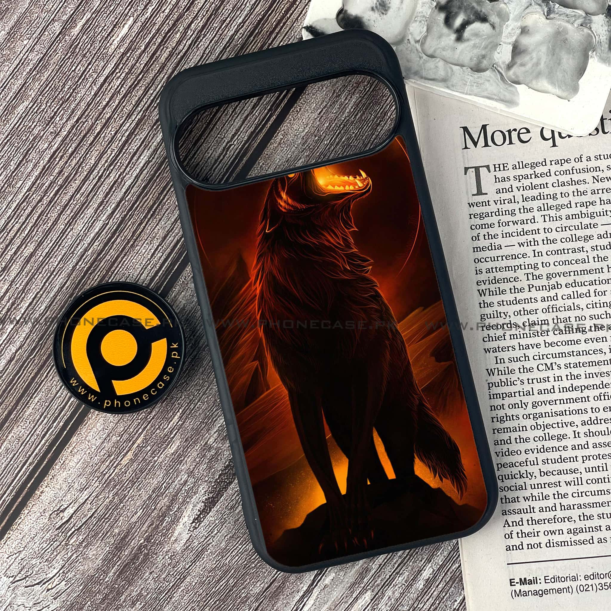 Google Pixel 9 - Wolf Series - Premium Printed Glass soft Bumper shock Proof Case