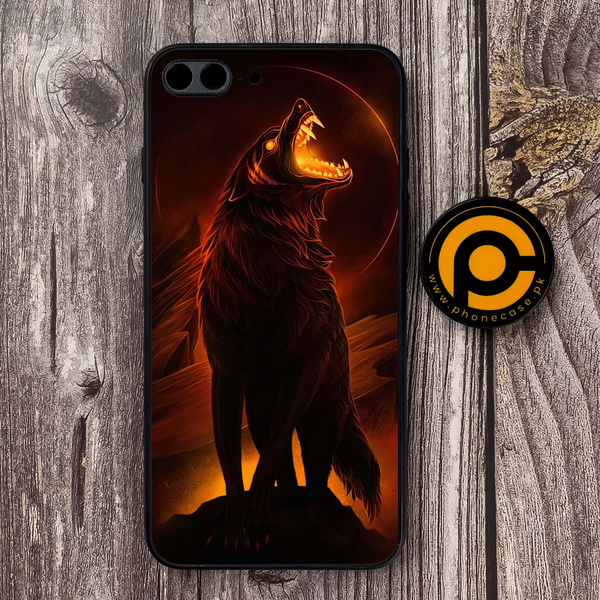 iPhone 7 Plus- Wolf Series - Premium Metal Printed soft Bumper shock Proof Case