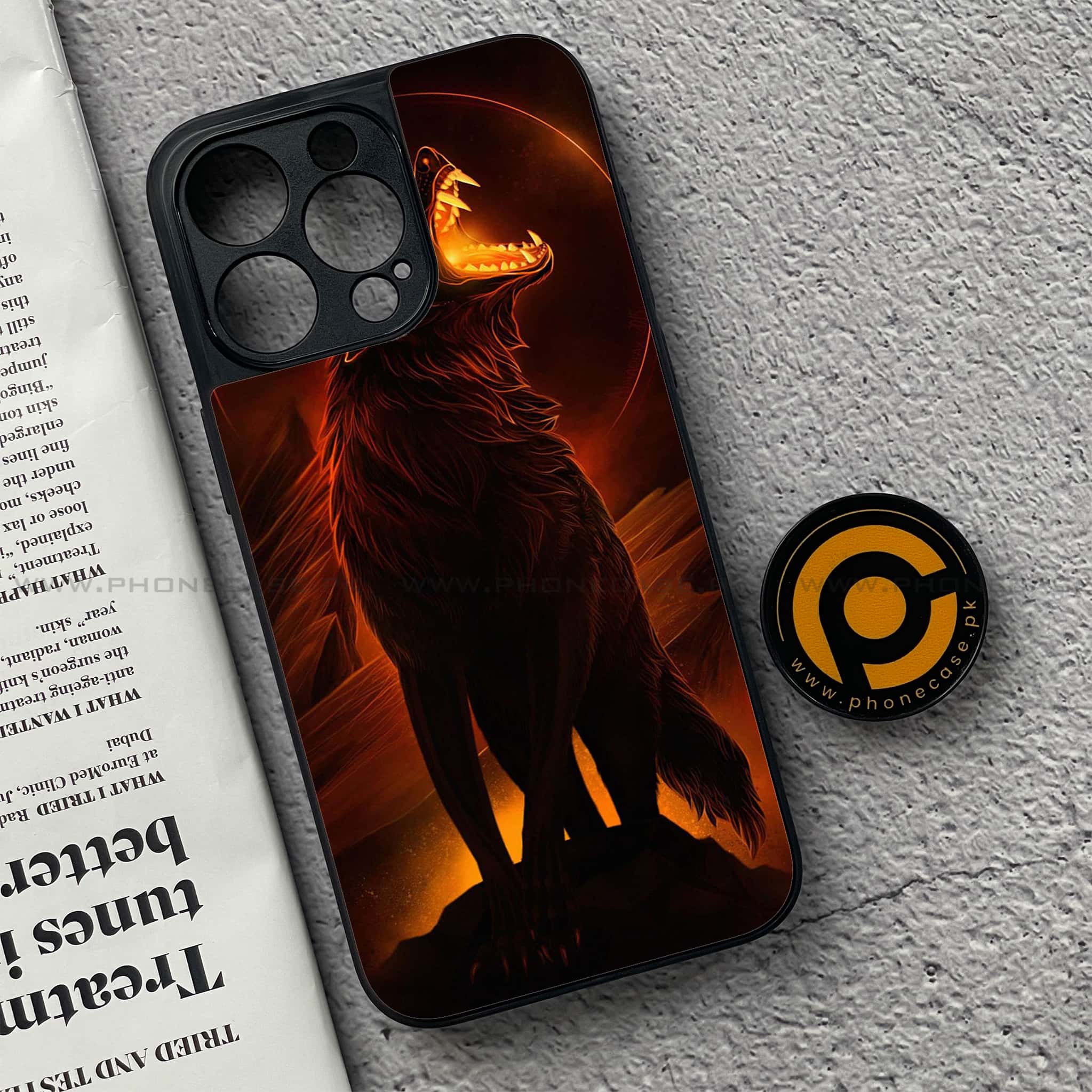iPhone 15 Pro - Wolf Series - Premium Metal Printed soft Bumper shock Proof Case