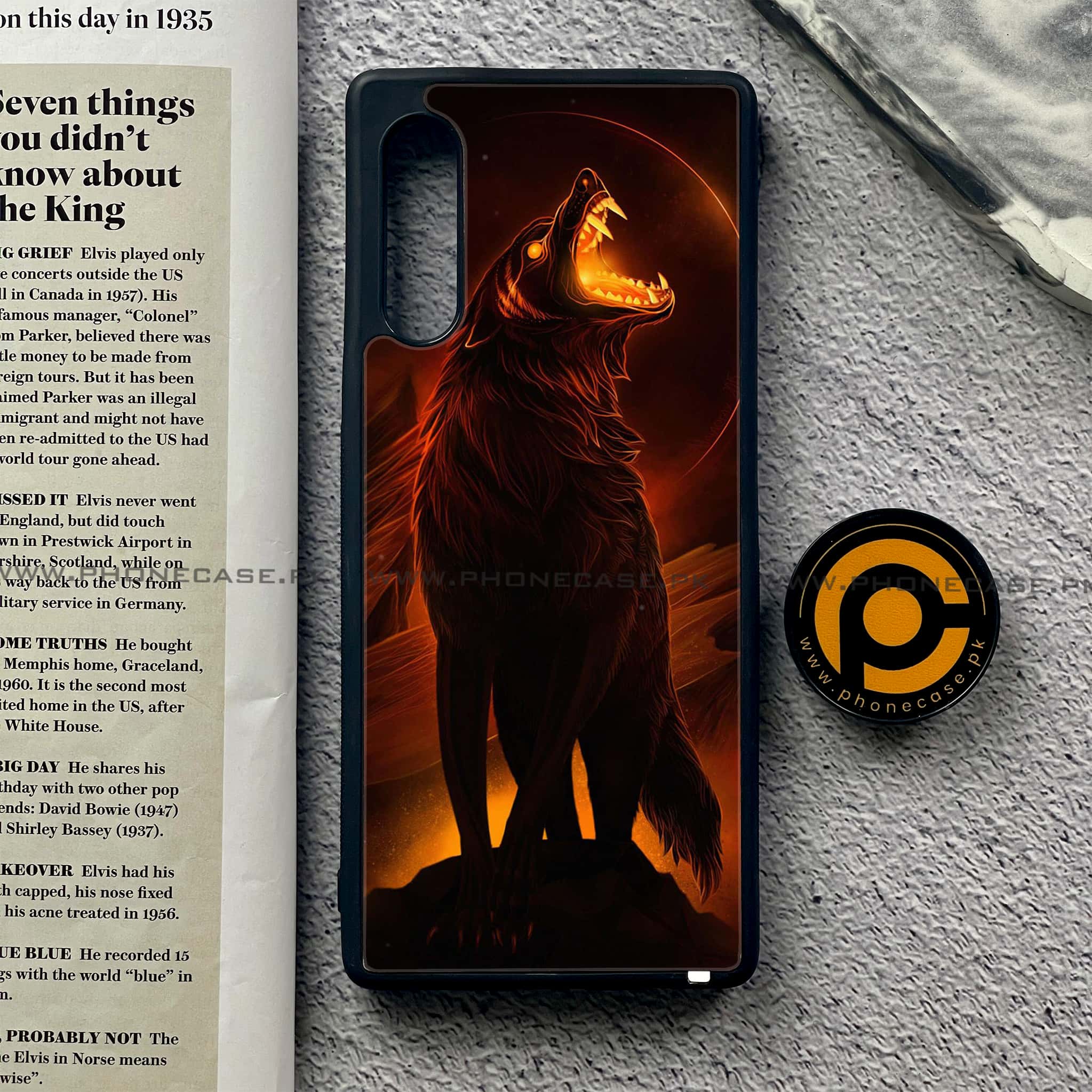 LG G9 - Wolf Series - Premium Metal Printed soft Bumper shock Proof Case
