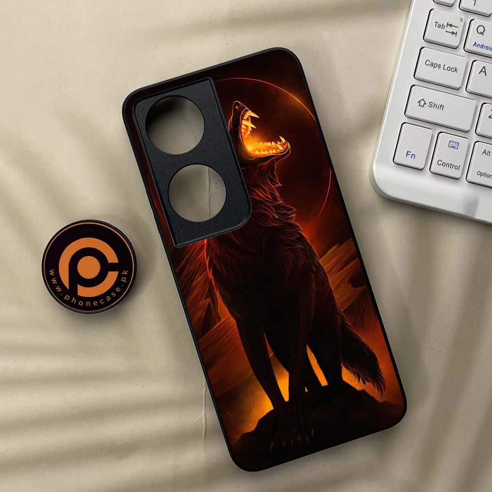Honor X7b - Wolf Series - Premium Metal  Printed soft Bumper shock Proof Case