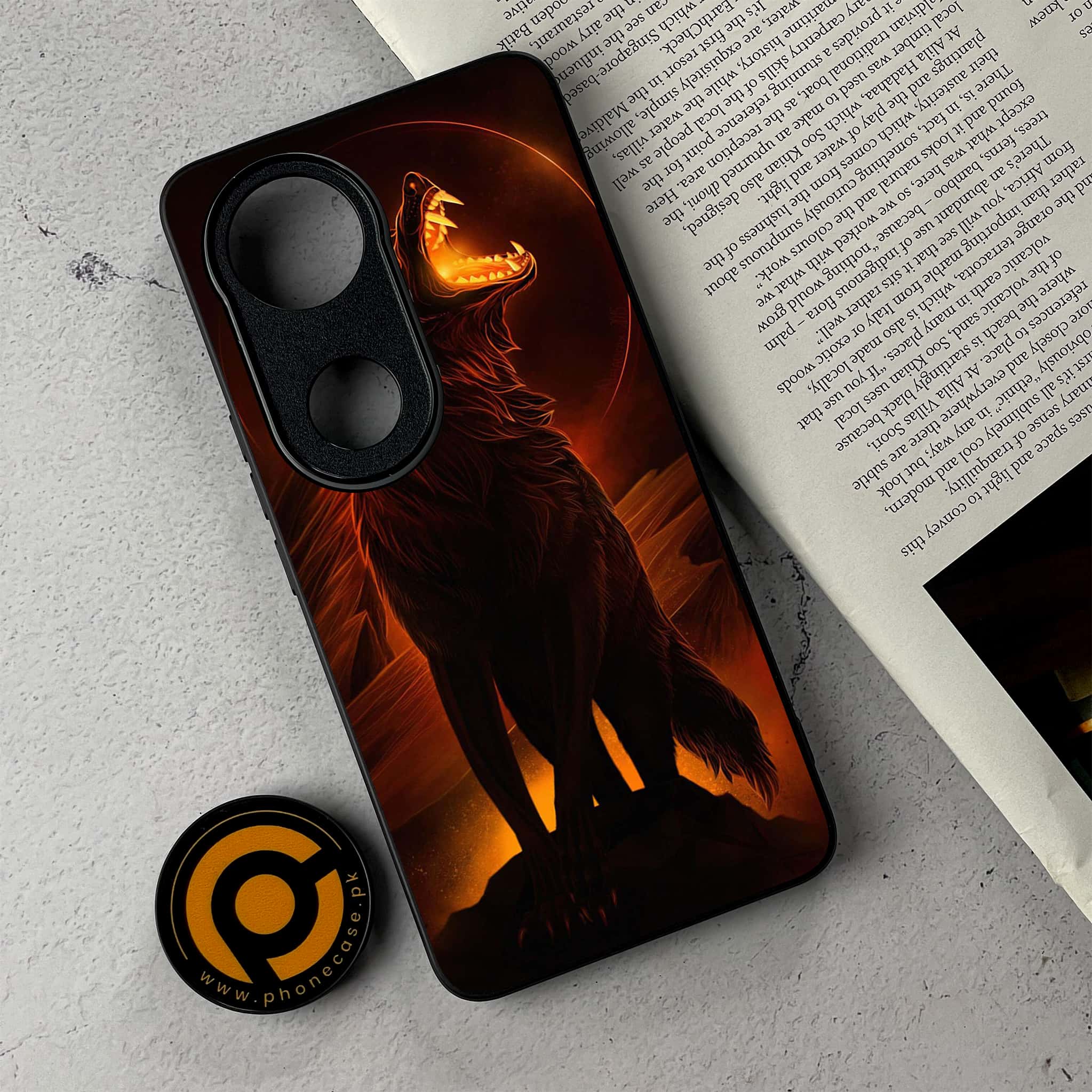 Vivo V50 -  Wolf Series - Premium Metal Printed Soft Bumper Shockproof Case