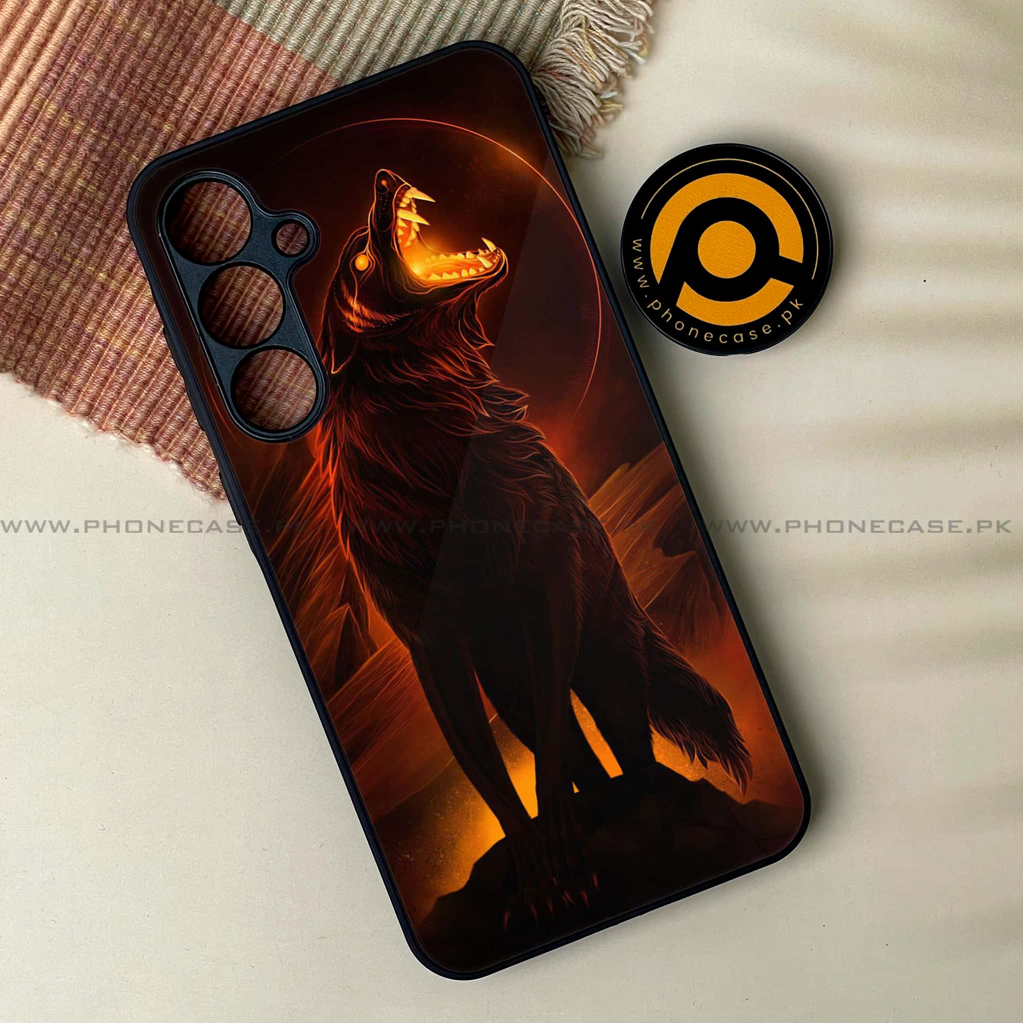 Samsung Galaxy A25 - Wolf Series - Premium Printed Glass soft Bumper shock Proof Case