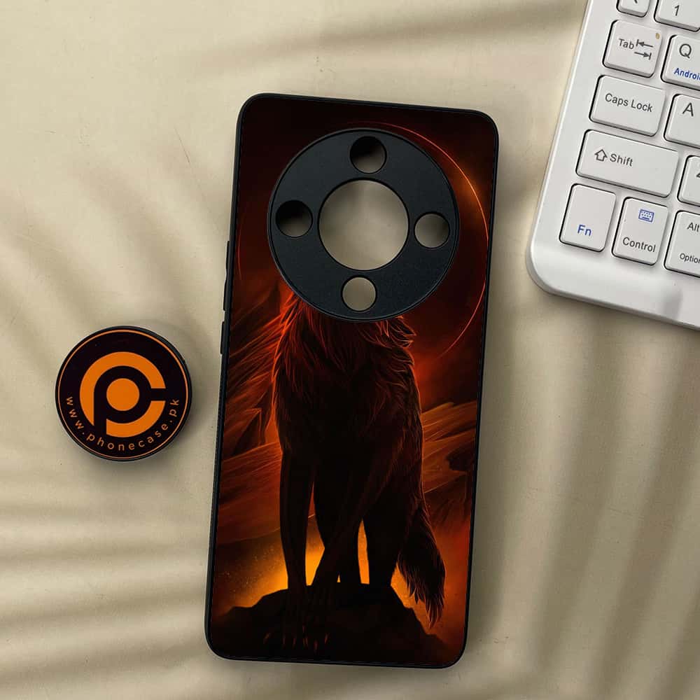 HONOR X9b 5G - Wolf Series - Premium Metal  Printed soft Bumper shock Proof Case