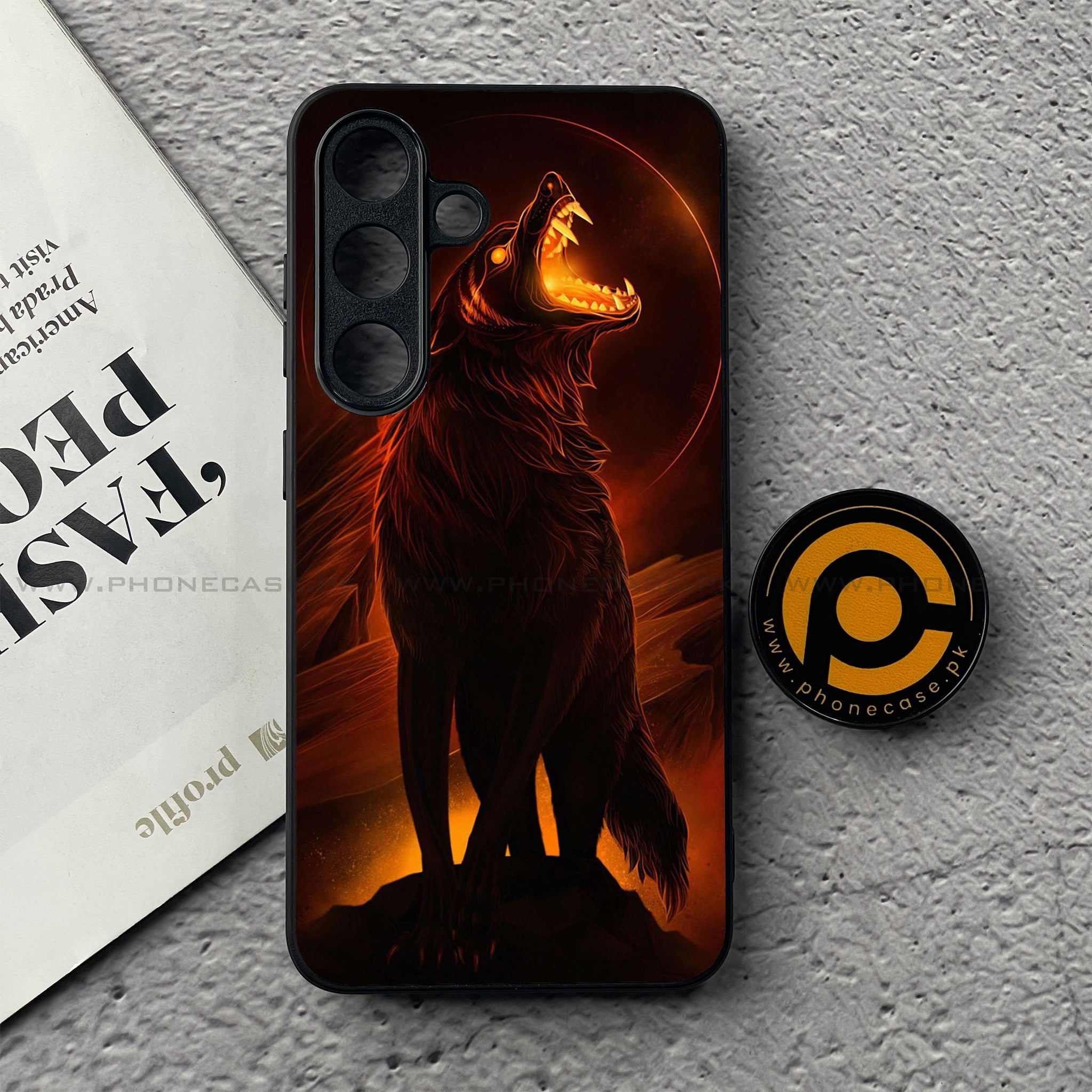 Samsung Galaxy S25 FE - Wolf Series - Premium Metal Printed soft Bumper shock Proof Case