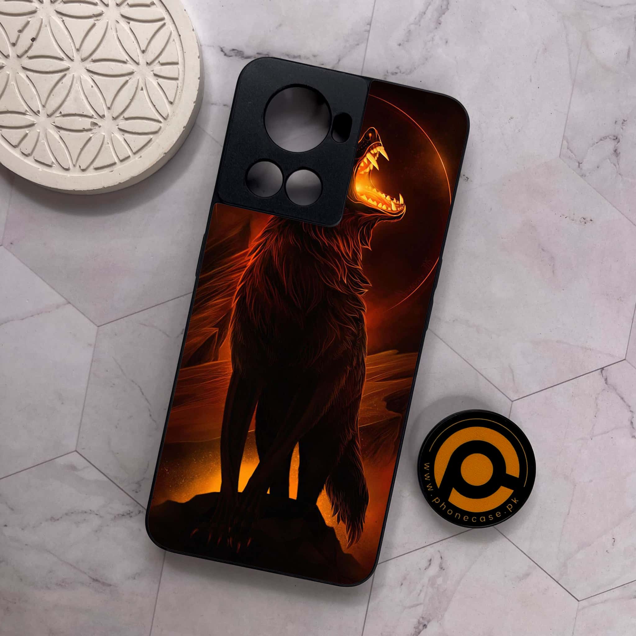 OnePlus 10R -  Wolf Series - Premium Metal Printed soft Bumper shock Proof Case