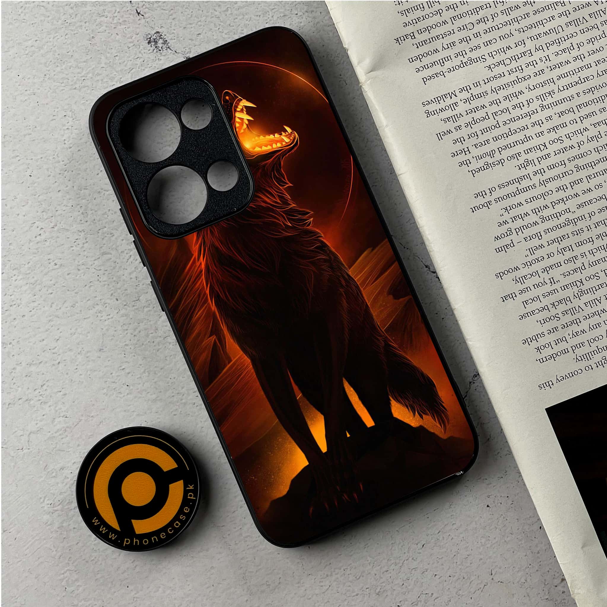Oppo Reno 13 - Wolf Series - Premium Metal Printed Soft Bumper Shockproof Case