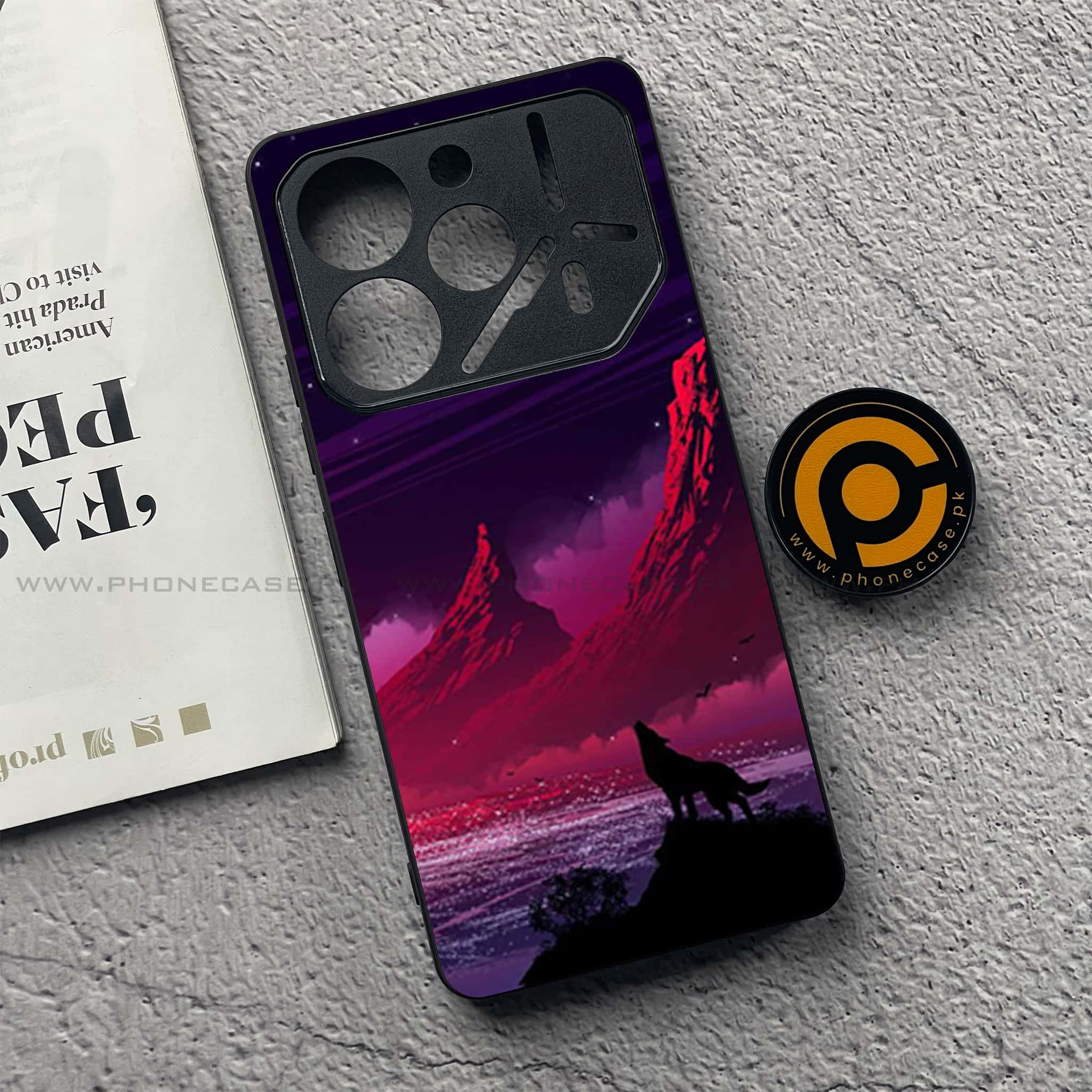 Tecno Pova 6 Pro - Wolf Series - Premium Printed Glass soft Bumper shock Proof Case
