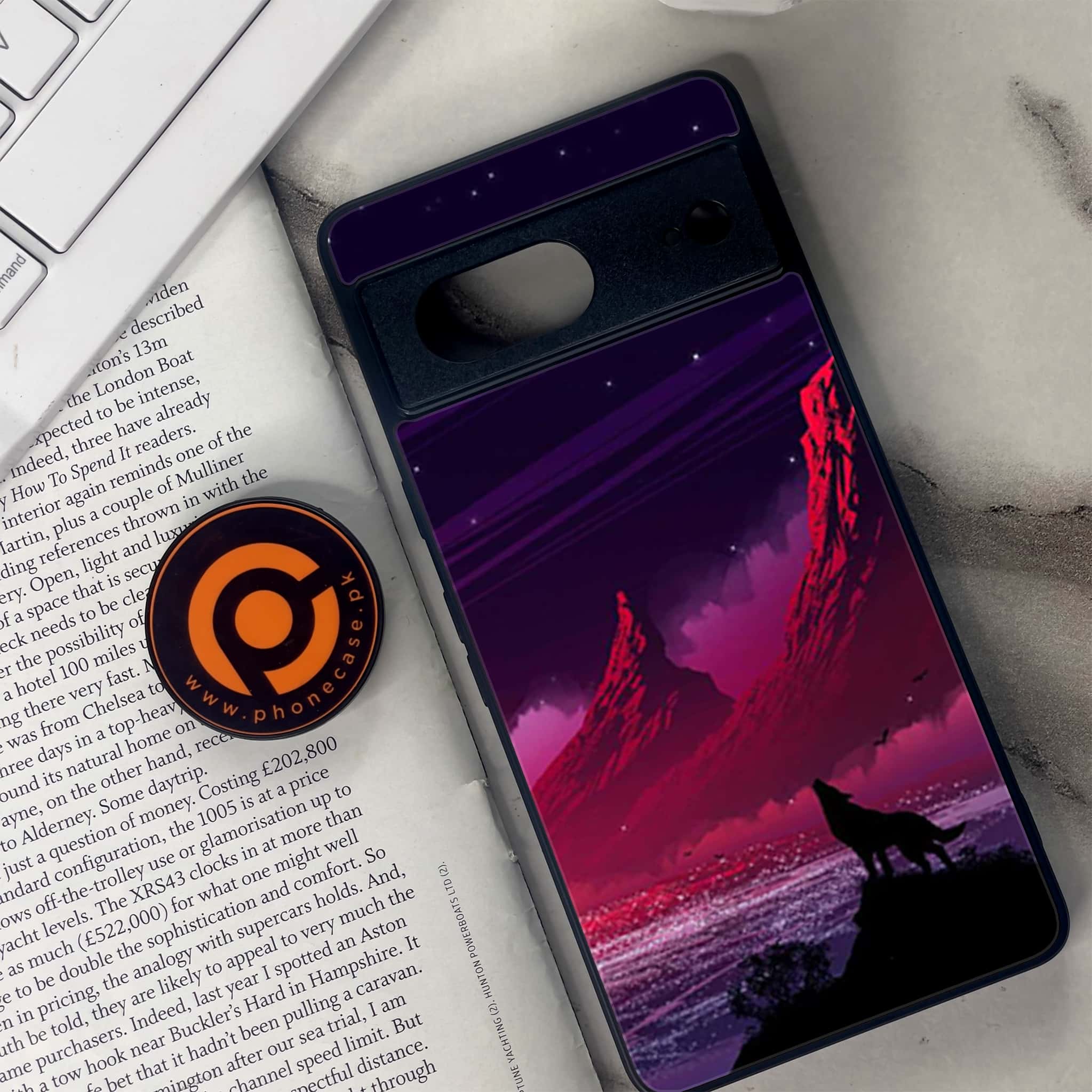 Google Pixel 7 - Wolf Series - Premium Metal Printed soft Bumper Shock Proof Case