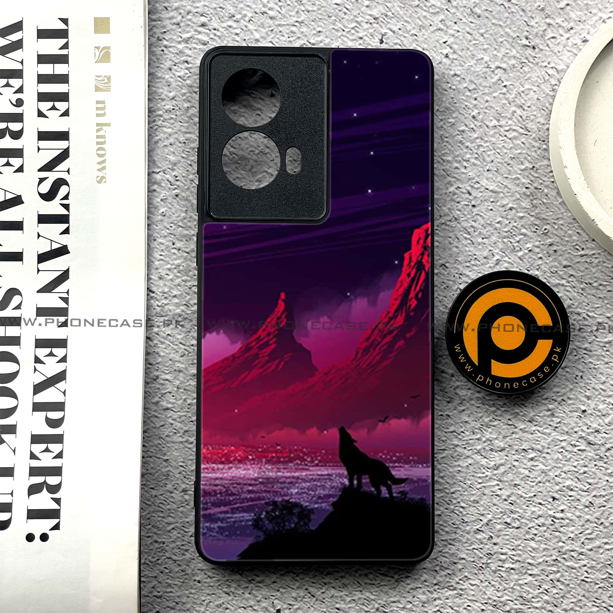 Moto G85 - Wolf Series - Premium Printed Glass soft Bumper shock Proof Case