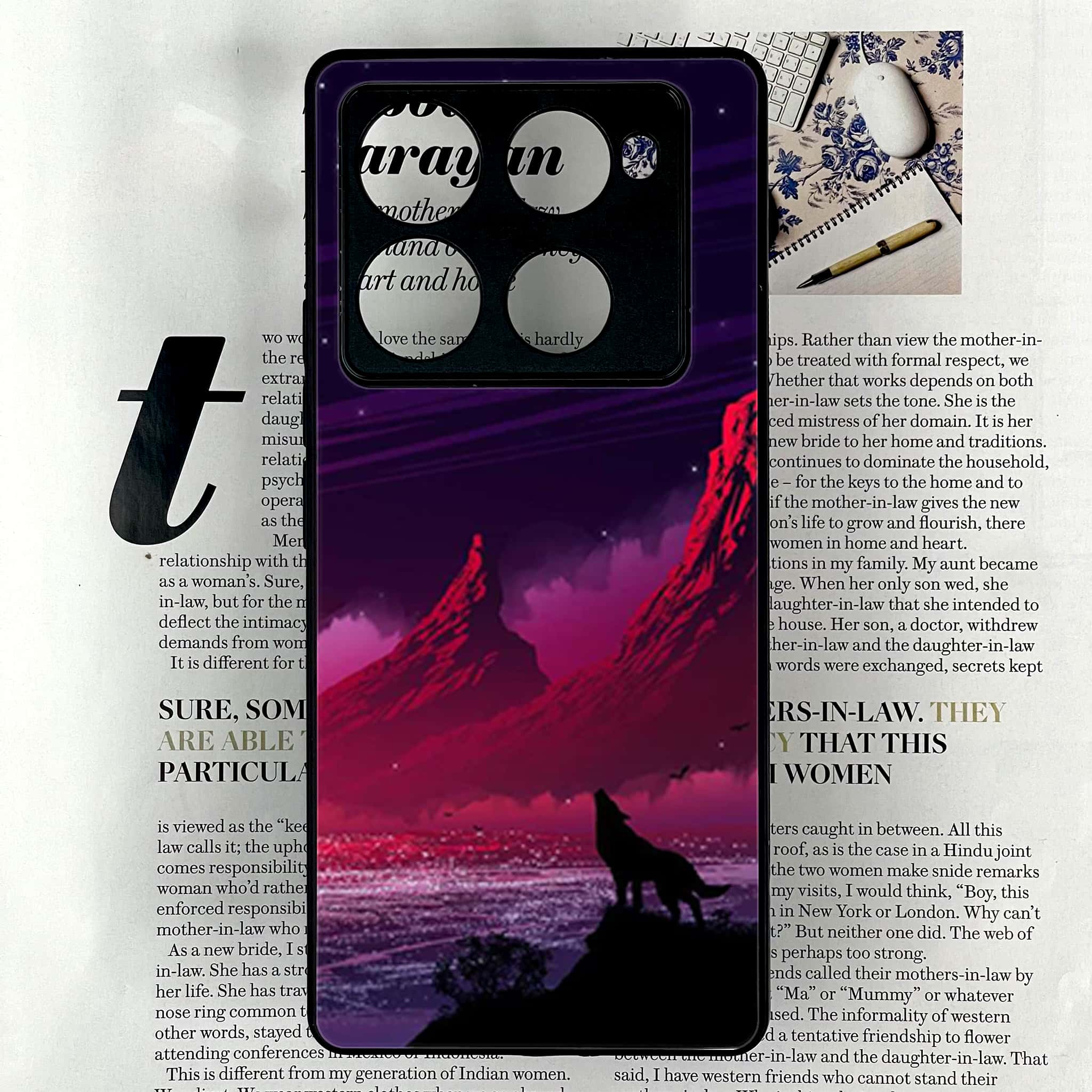 Infinix Note 40 Pro Plus - Wolf Series - Premium Metal Printed soft Bumper shock Proof Case