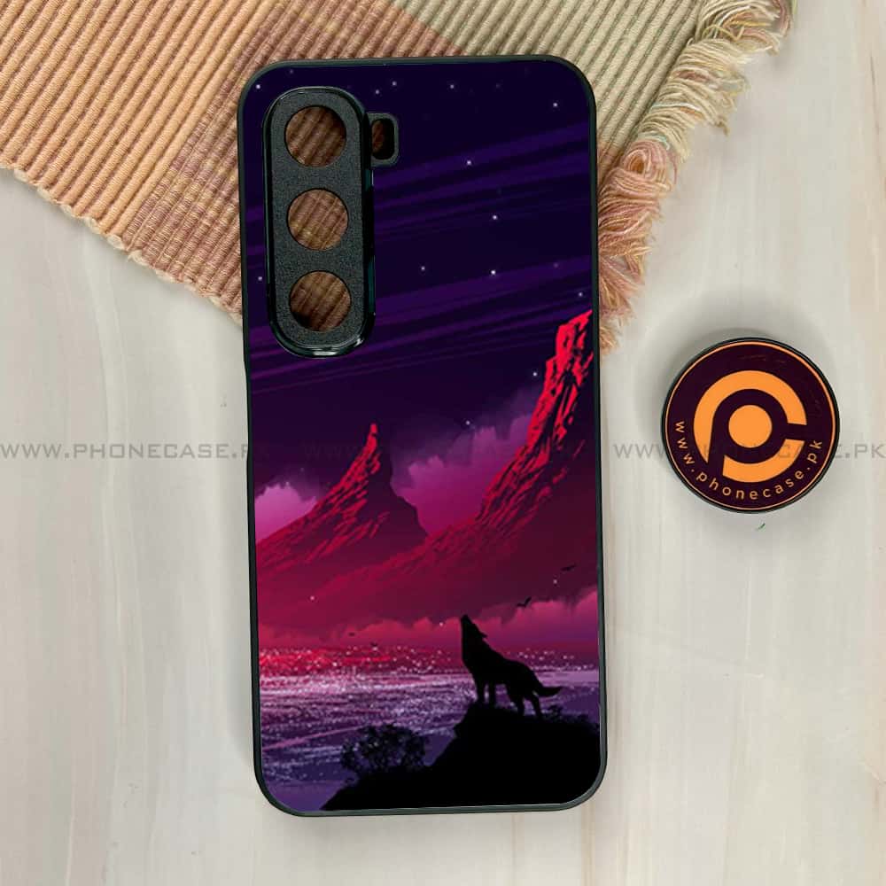 Infinix Hot 60i - Wolf Series - Premium Metal Printed soft Bumper shock Proof Case