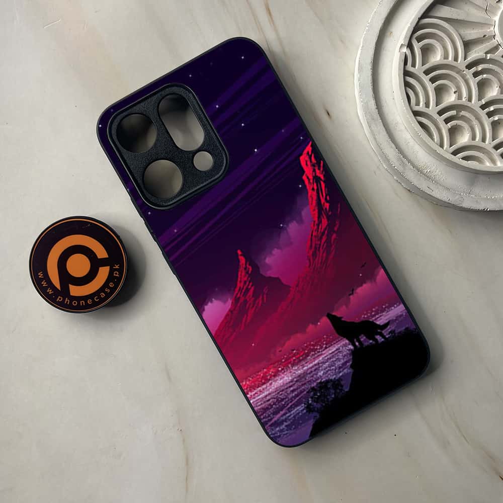 Oppo Reno 14 5G - Wolf Series - Premium Metal Printed soft Bumper shock Proof Case