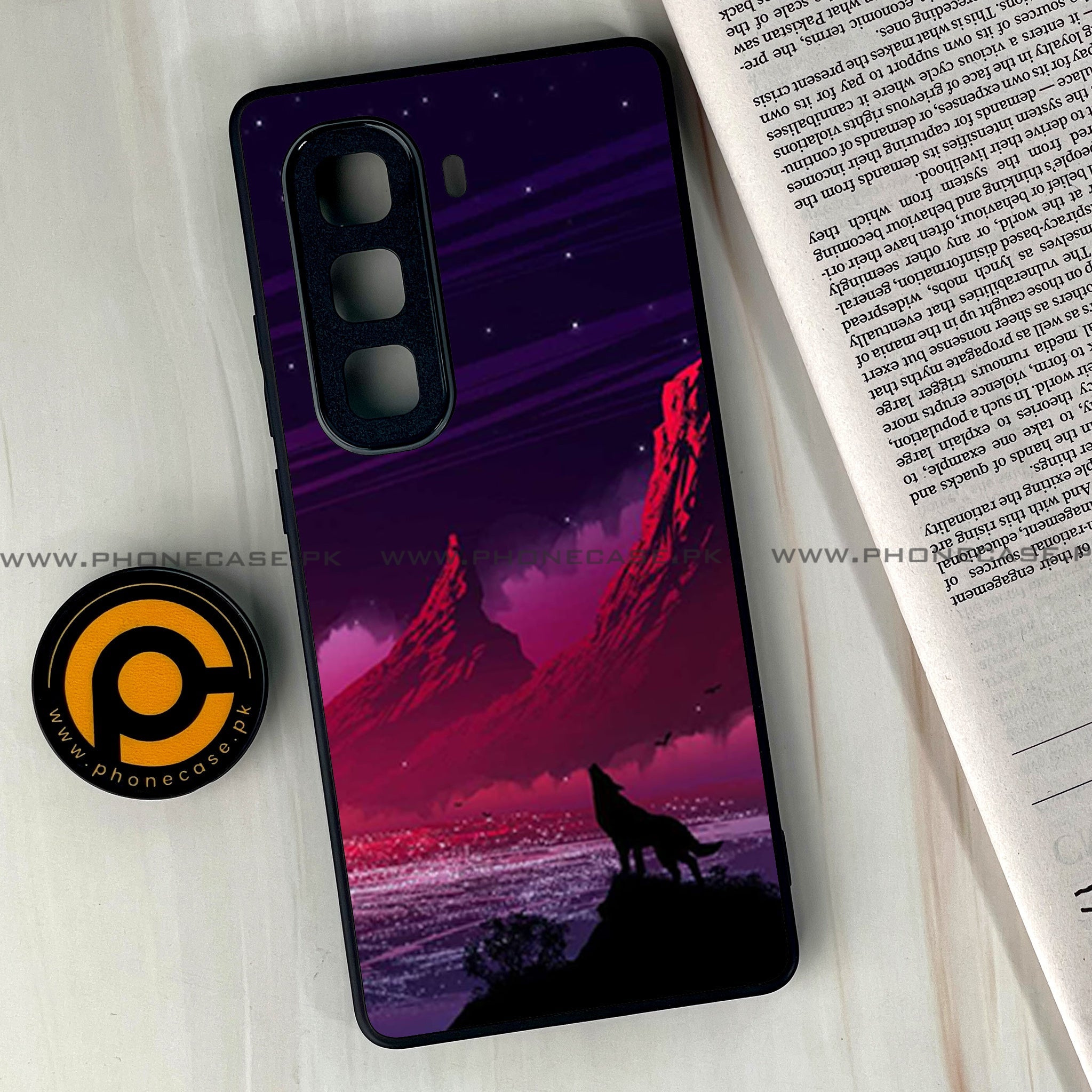 Infinix Hot 60 Pro Plus - Wolf Series - Premium Metal Printed soft Bumper shock Proof Case