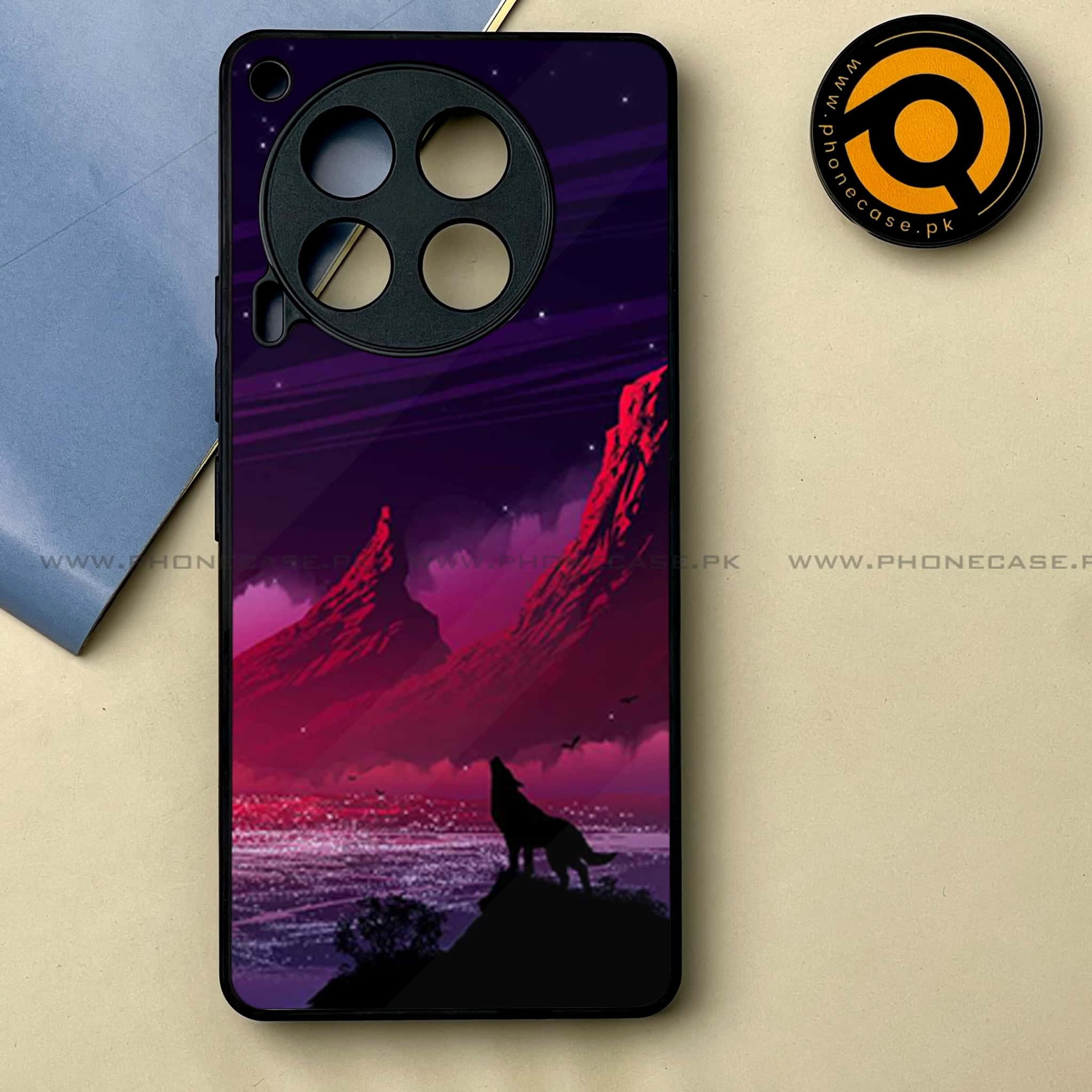 Tecno Camon 30 - Wolf Series -  Premium Printed Metal soft Bumper shock Proof Case