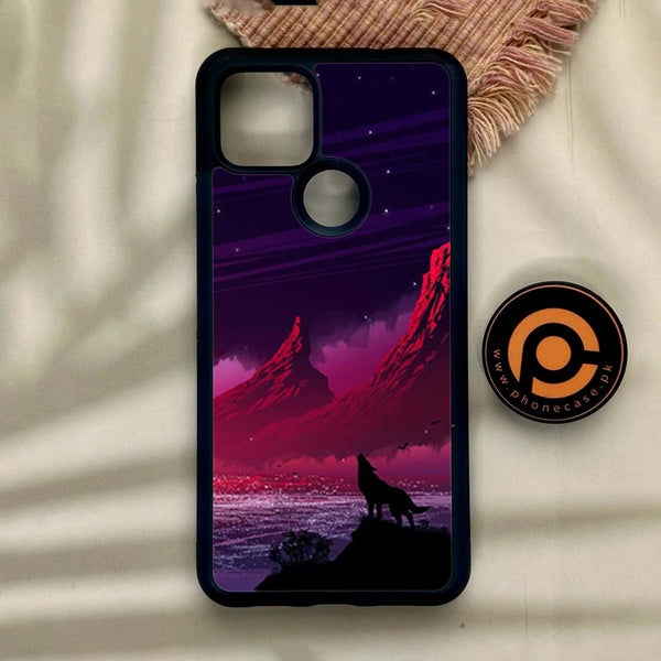 Google Pixel 4a 5G - Wolf Design 7 - Premium Metal Printed Soft Bumper Shock Proof Case