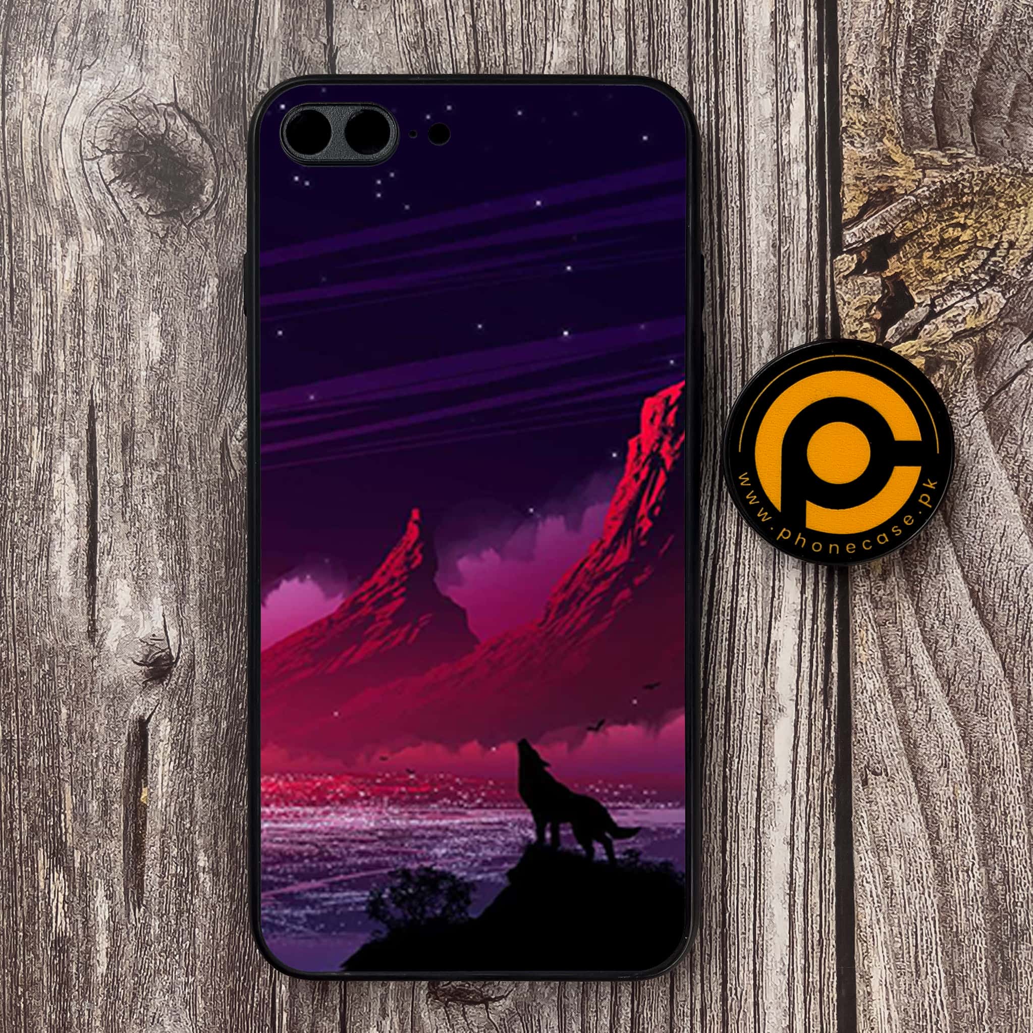 iPhone 7 Plus- Wolf Series - Premium Metal Printed soft Bumper shock Proof Case