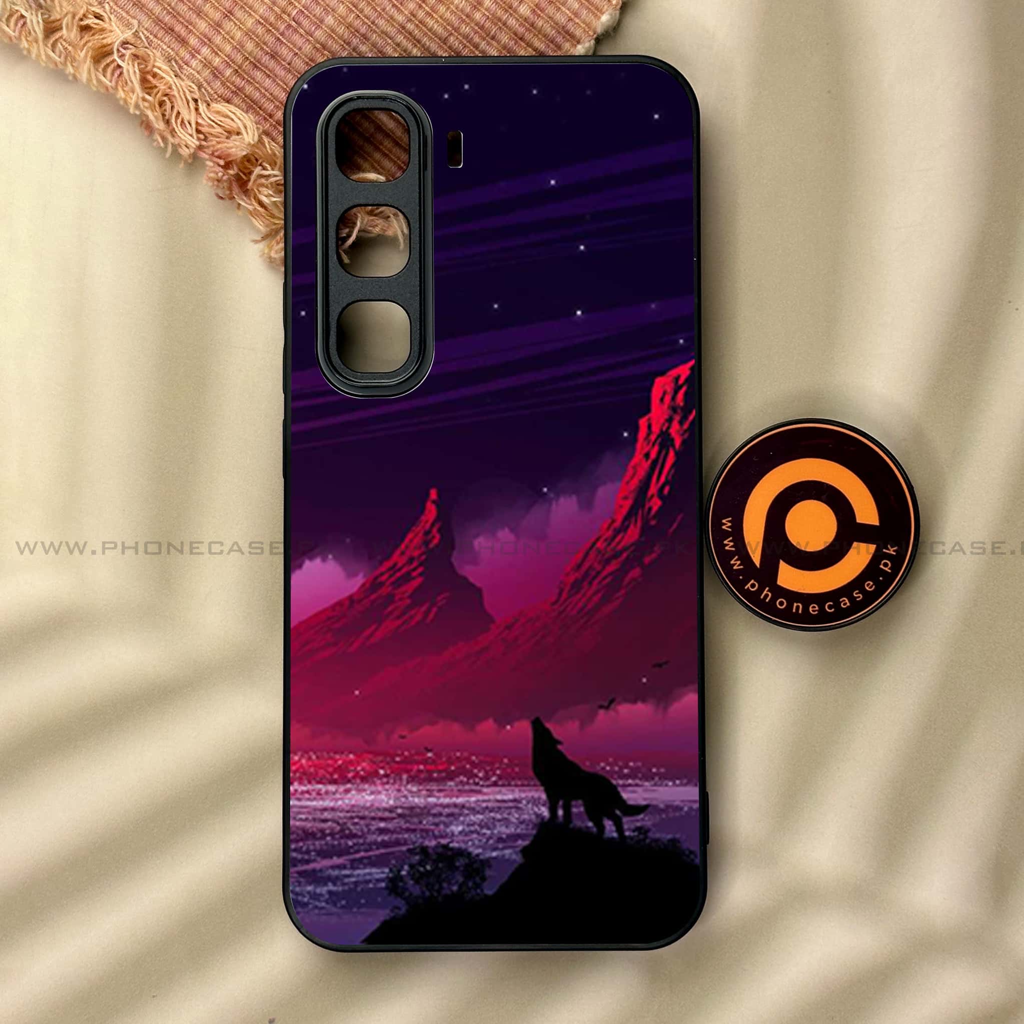Infinix Hot 60 Pro - Wolf Series - Premium Metal Printed soft Bumper shock Proof Case