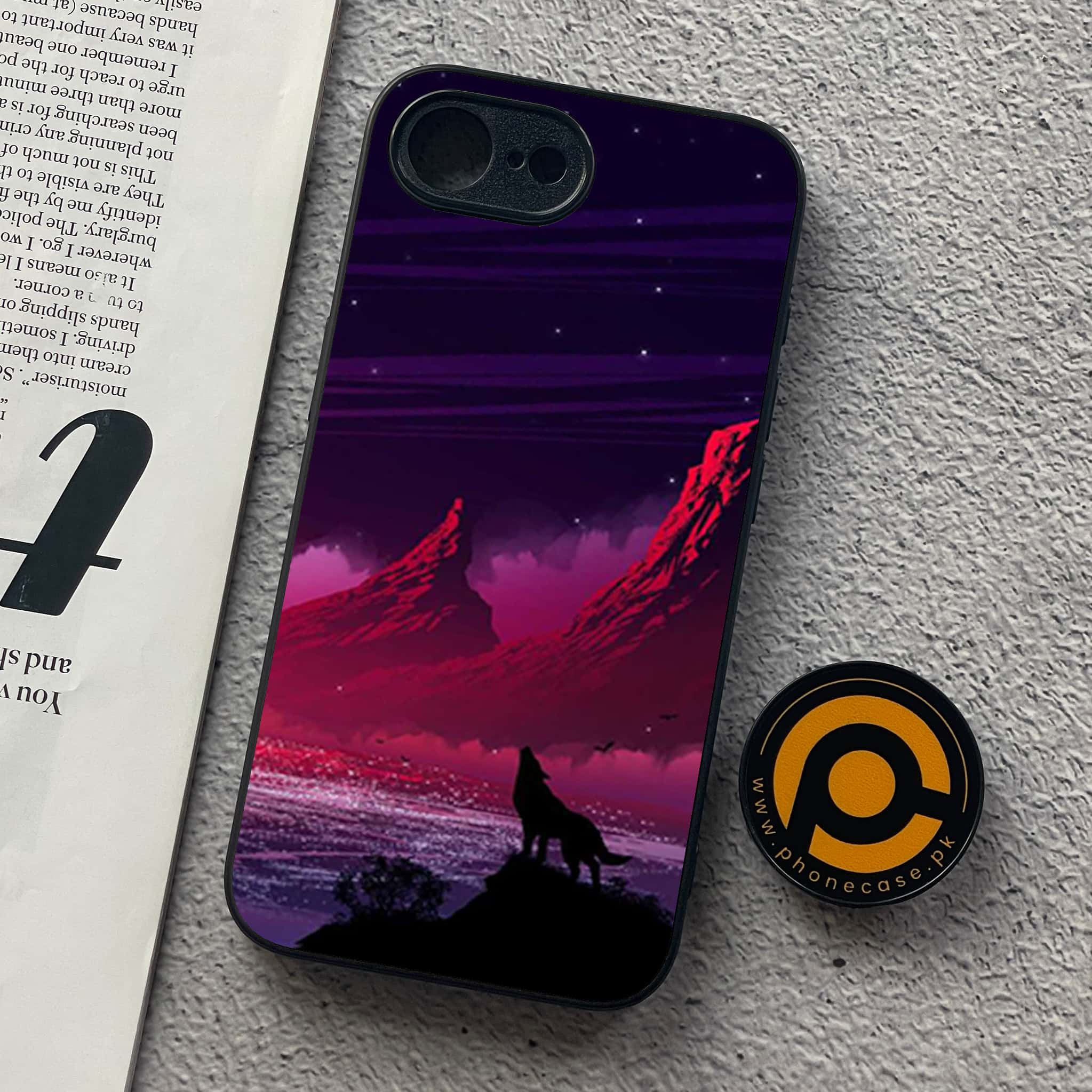 iPhone 16e - Wolf Series - Premium Metal  Printed soft Bumper shock Proof Case