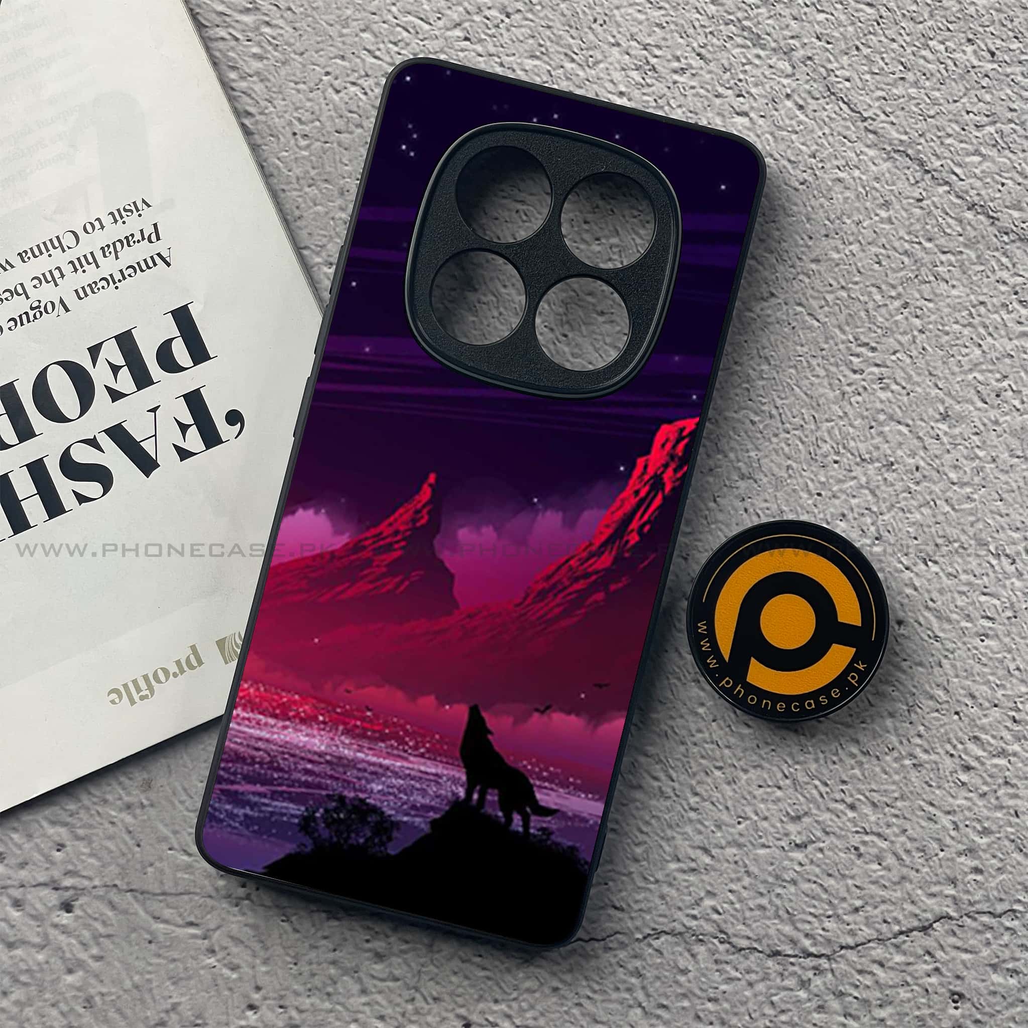 Redmi Note 14 Pro Plus 5G - Wolf Series - Premium Printed Glass soft Bumper shock Proof Case