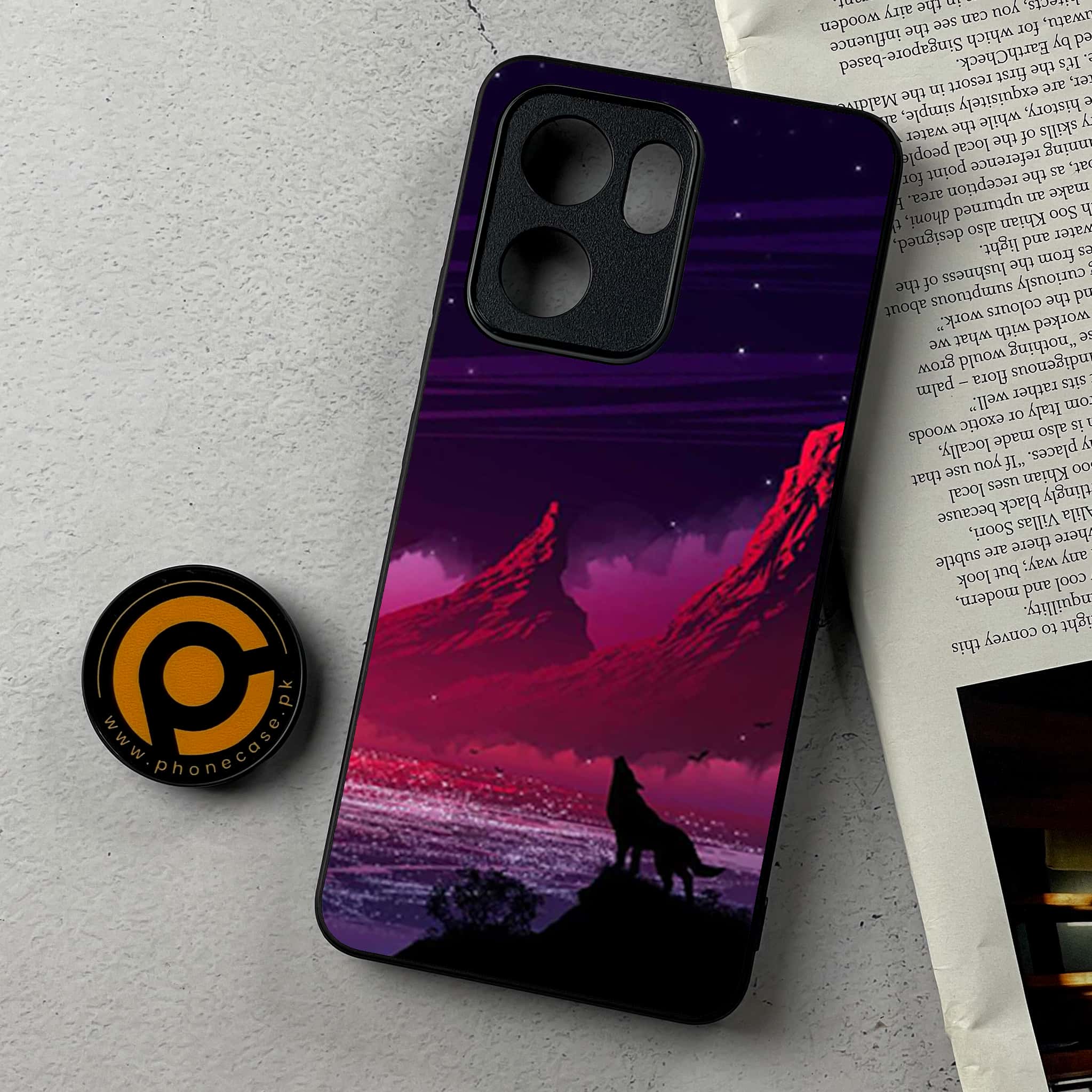Oppo Reno 13F - Wolf Series - Premium Metal Printed Soft Bumper Shockproof Case