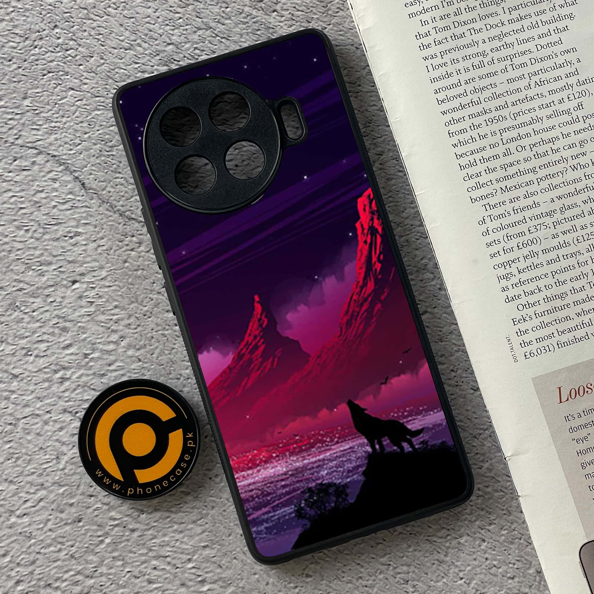 Tecno Spark 20 pro plus - Wolf Series - Premium Printed Glass soft Bumper shock Proof Case