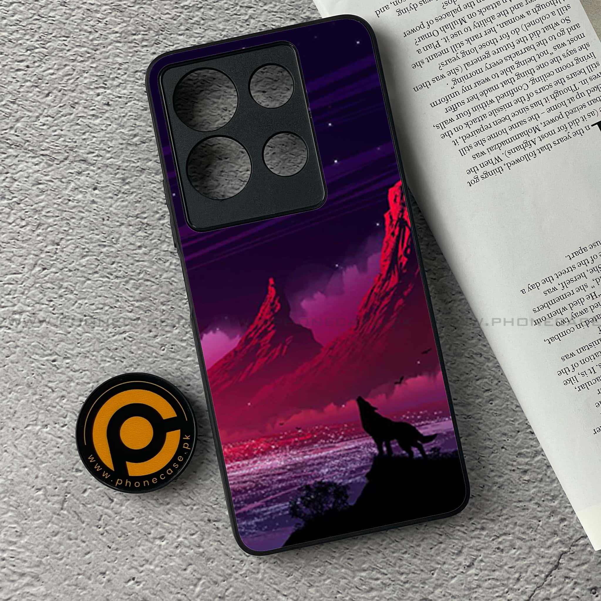Infinix Note 30 - Wolf Series - Premium Printed Glass soft Bumper shock Proof Case