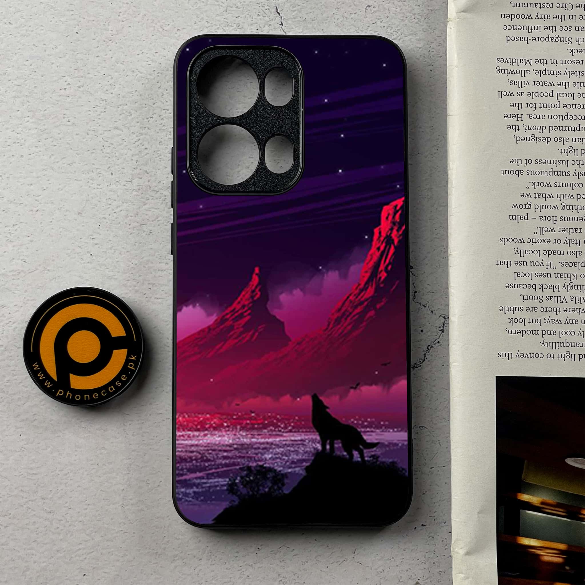 Oppo Reno 13 Pro - Wolf Series - Premium Metal Printed Soft Bumper Shockproof Case