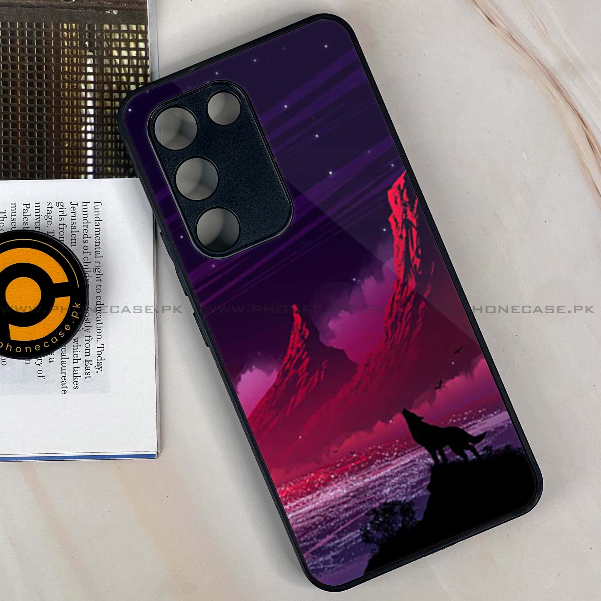 Vivo Y200e - Wolf Series - Premium Metal Printed soft Bumper shock Proof Case