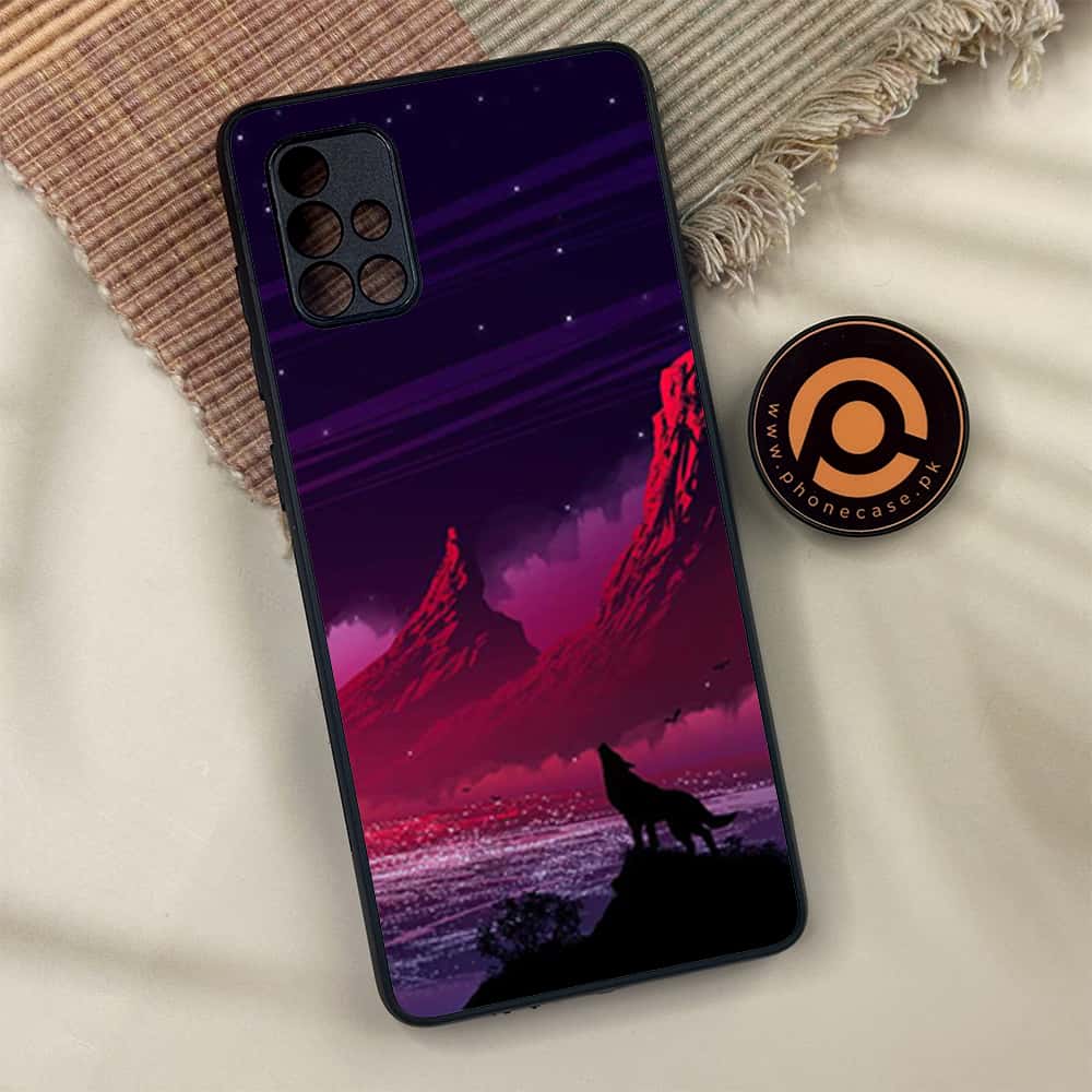 Samsung Galaxy A71 -  Wolf Series - Premium Metal Printed soft Bumper shock Proof Case