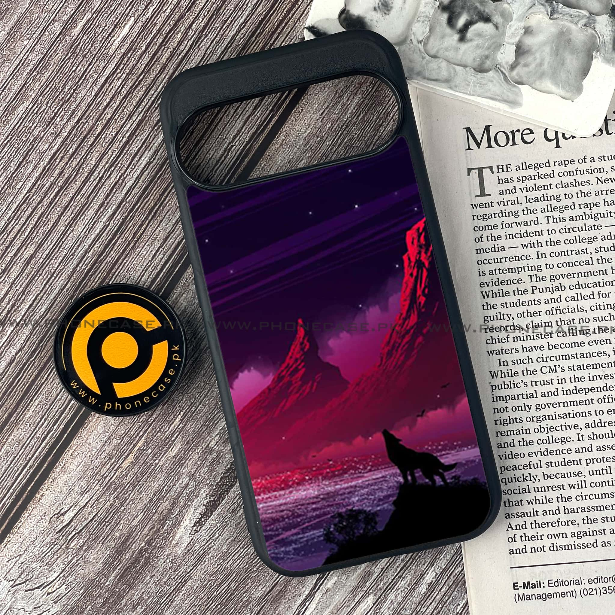 Google Pixel 9 - Wolf Series - Premium Printed Glass soft Bumper shock Proof Case