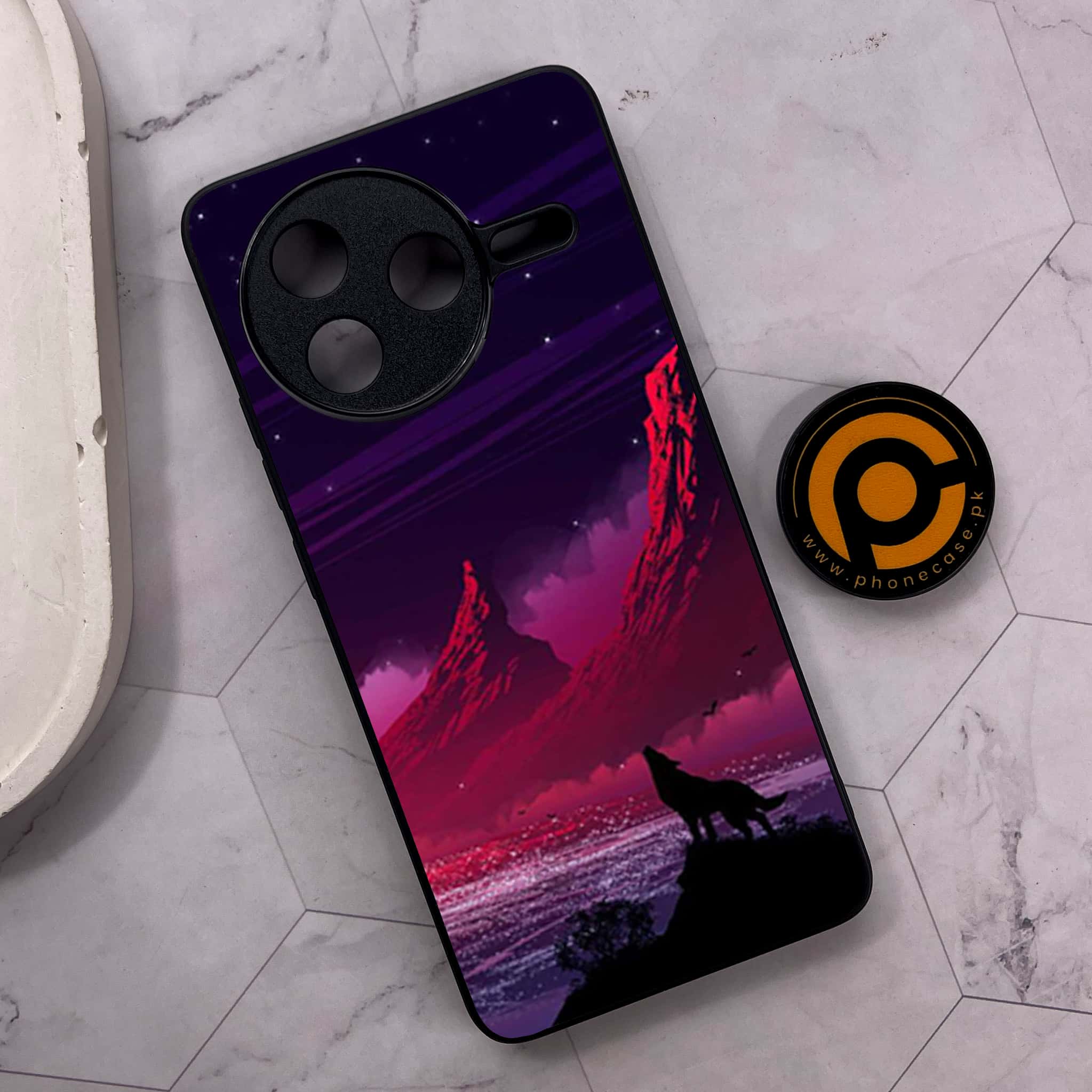 Xiaomi Poco F7 Pro 5G - Wolf Series - Premium Metal Printed soft Bumper shock Proof Case